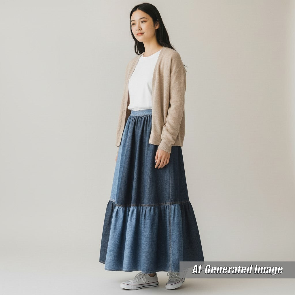 Discounted Great Christian Dior flare skirt Patchwork design cotton