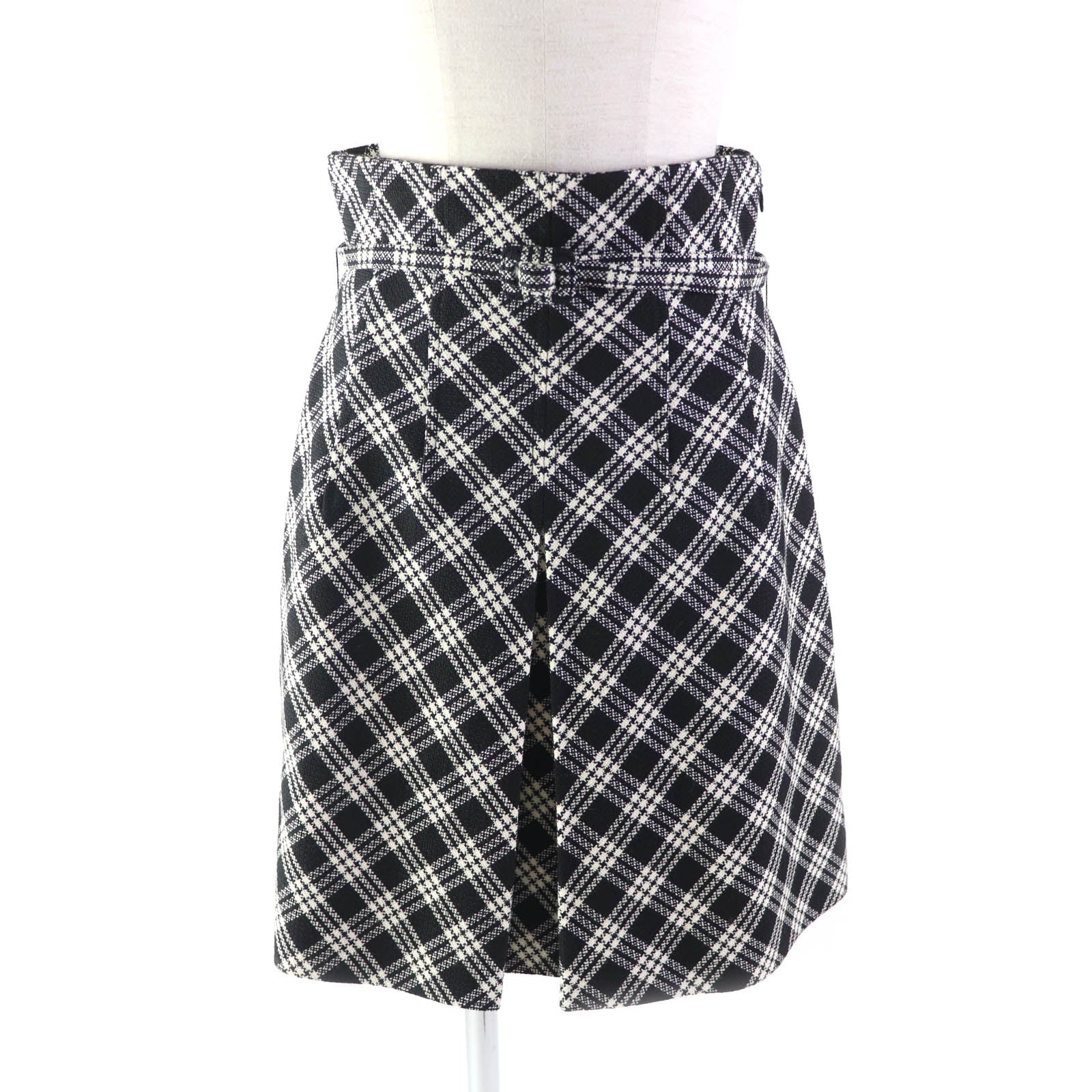 Discounted Great Christian Dior skirt Runway wear Belted Check Pattern Women 42 251J80A1244