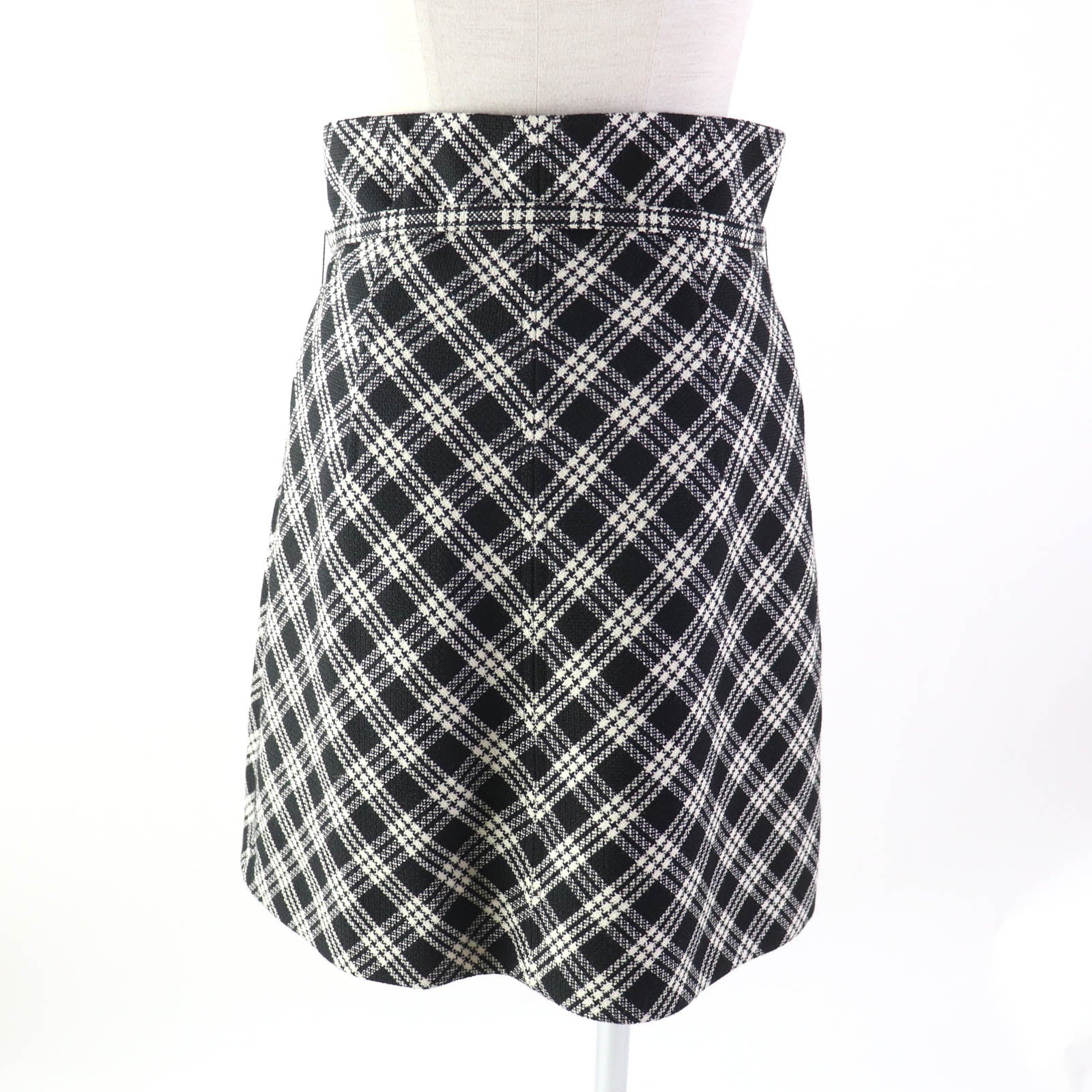 Discounted Great Christian Dior skirt Runway wear Belted Check Pattern Women 42 251J80A1244