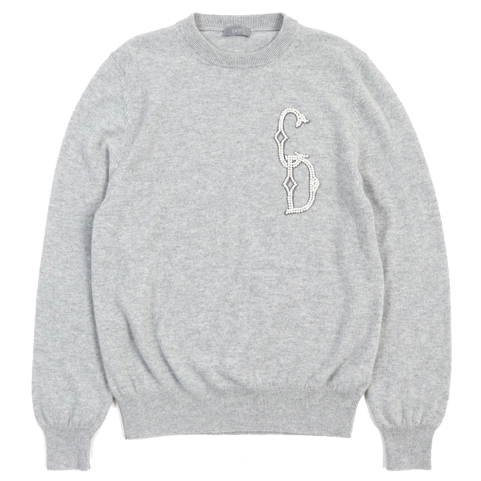 Excellent Dior HOMME knit CD Interlace Long Sleeve cashmere mens S 343M640AT721