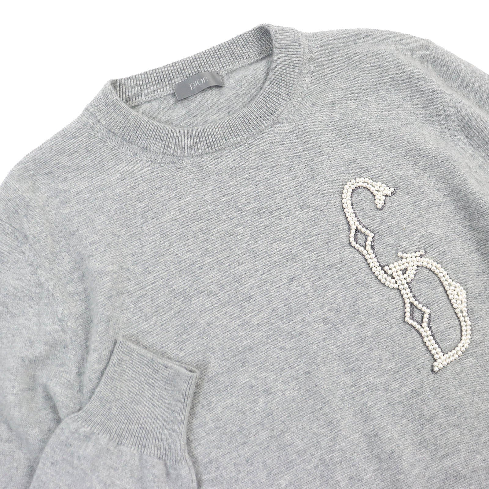 Excellent Dior HOMME knit CD Interlace Long Sleeve cashmere mens S 343M640AT721