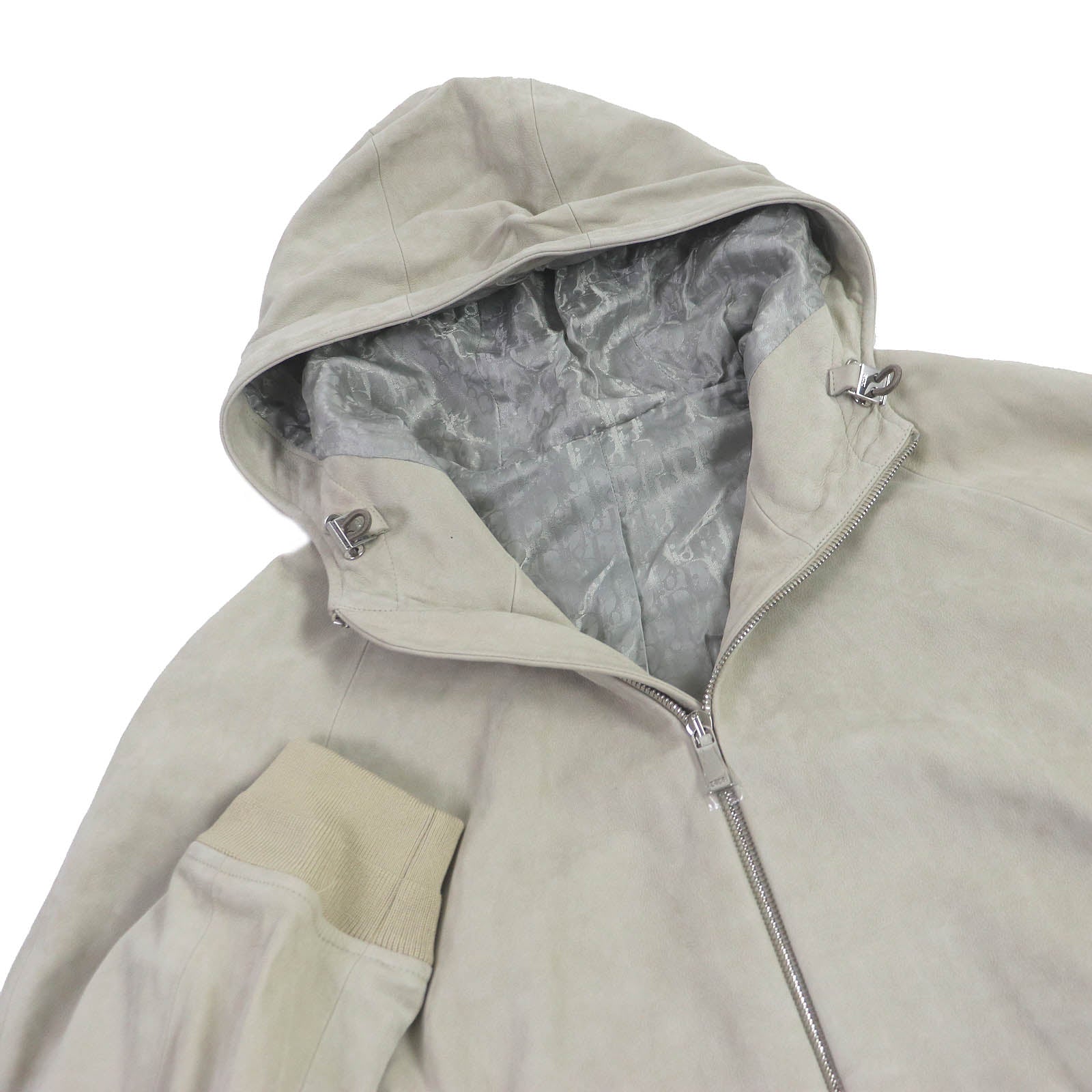 Pristine DIOR leather jacket Back logo, oblique back leather 48 293L439A0471