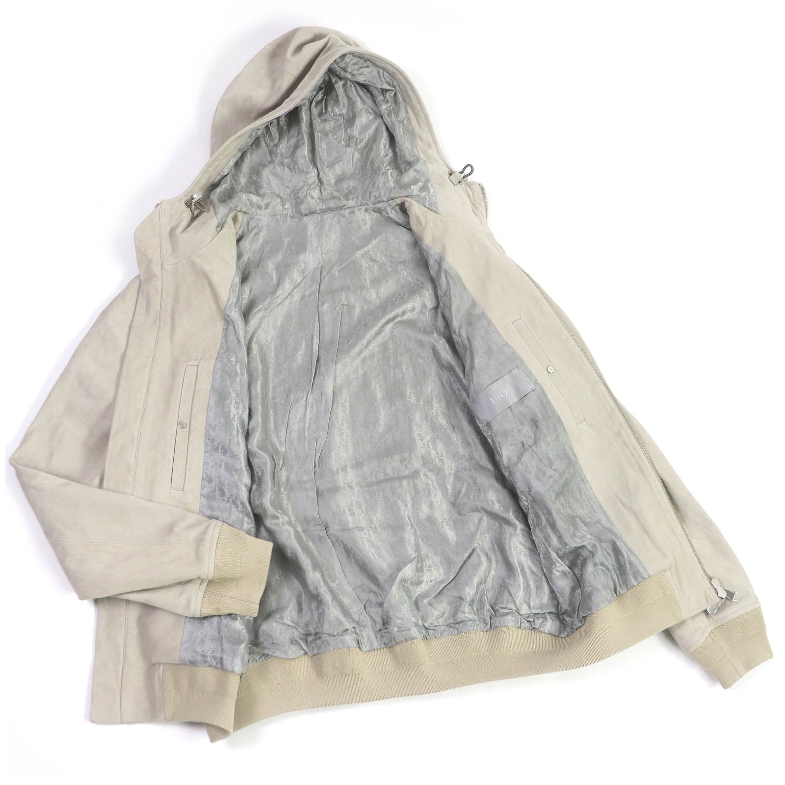Pristine DIOR leather jacket Back logo, oblique back leather 48 293L439A0471