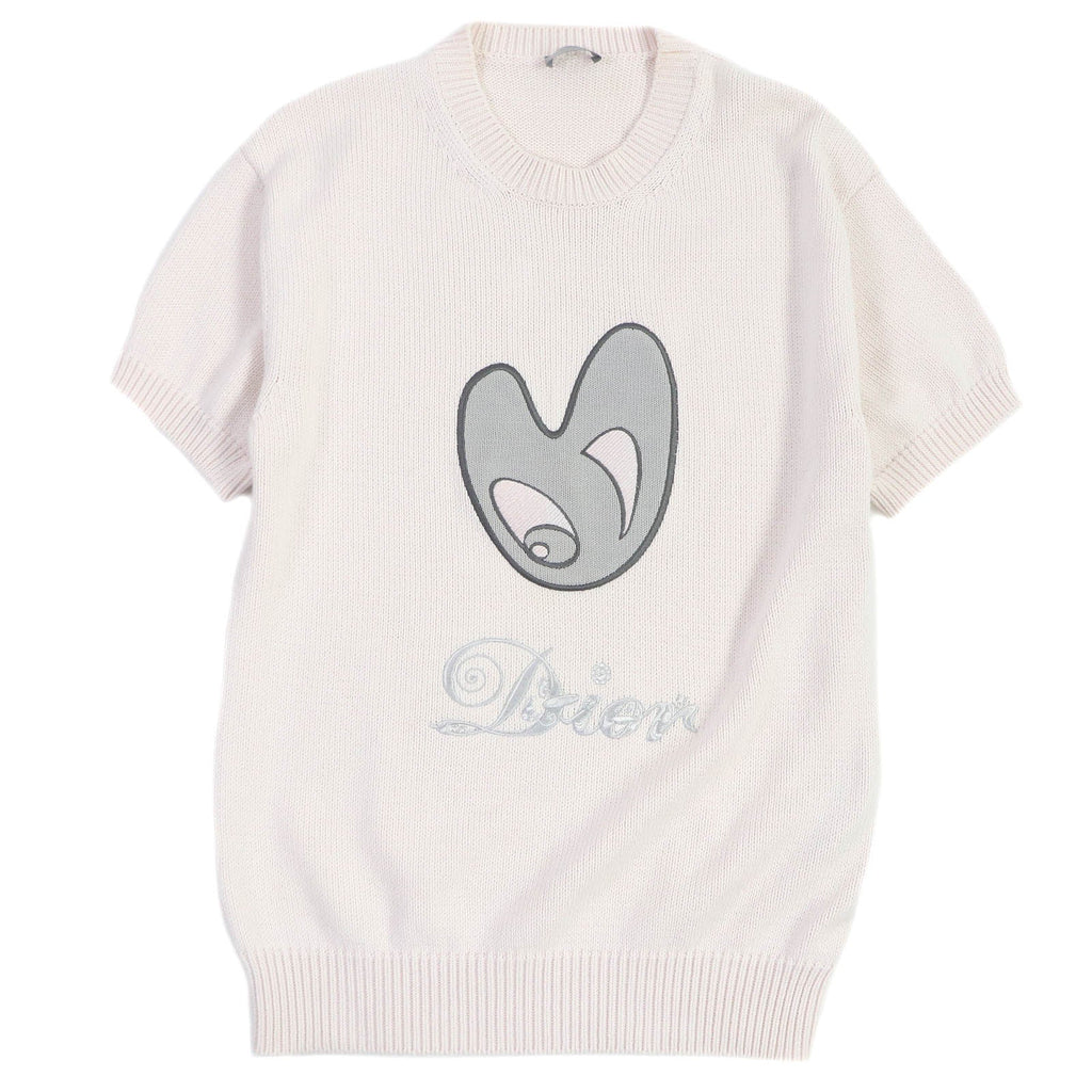 Great DIOR Short sleeve knit Kenny Scharf logo embroidery mens S 143M656AT294