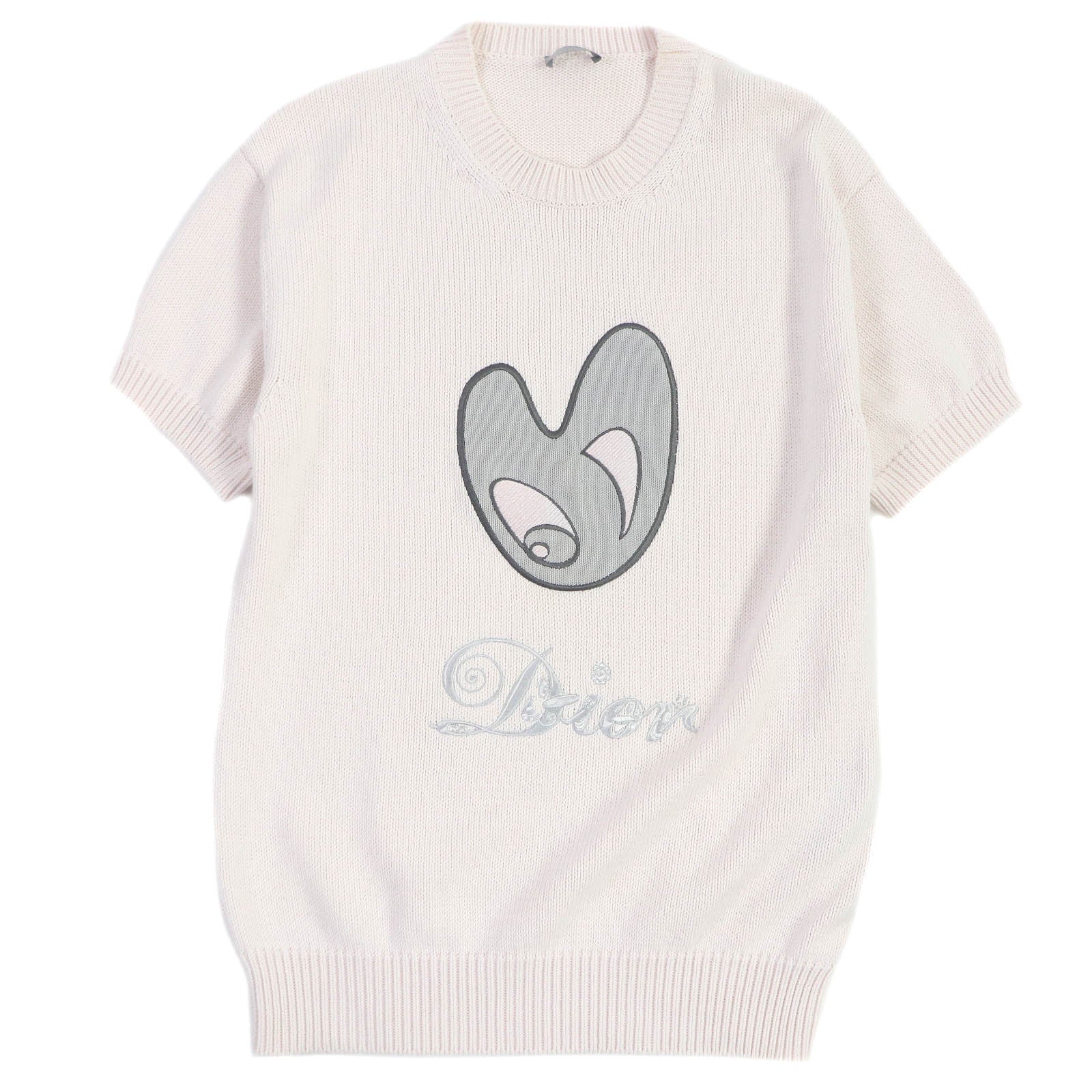 Great DIOR Short sleeve knit Kenny Scharf logo embroidery mens S 143M656AT294