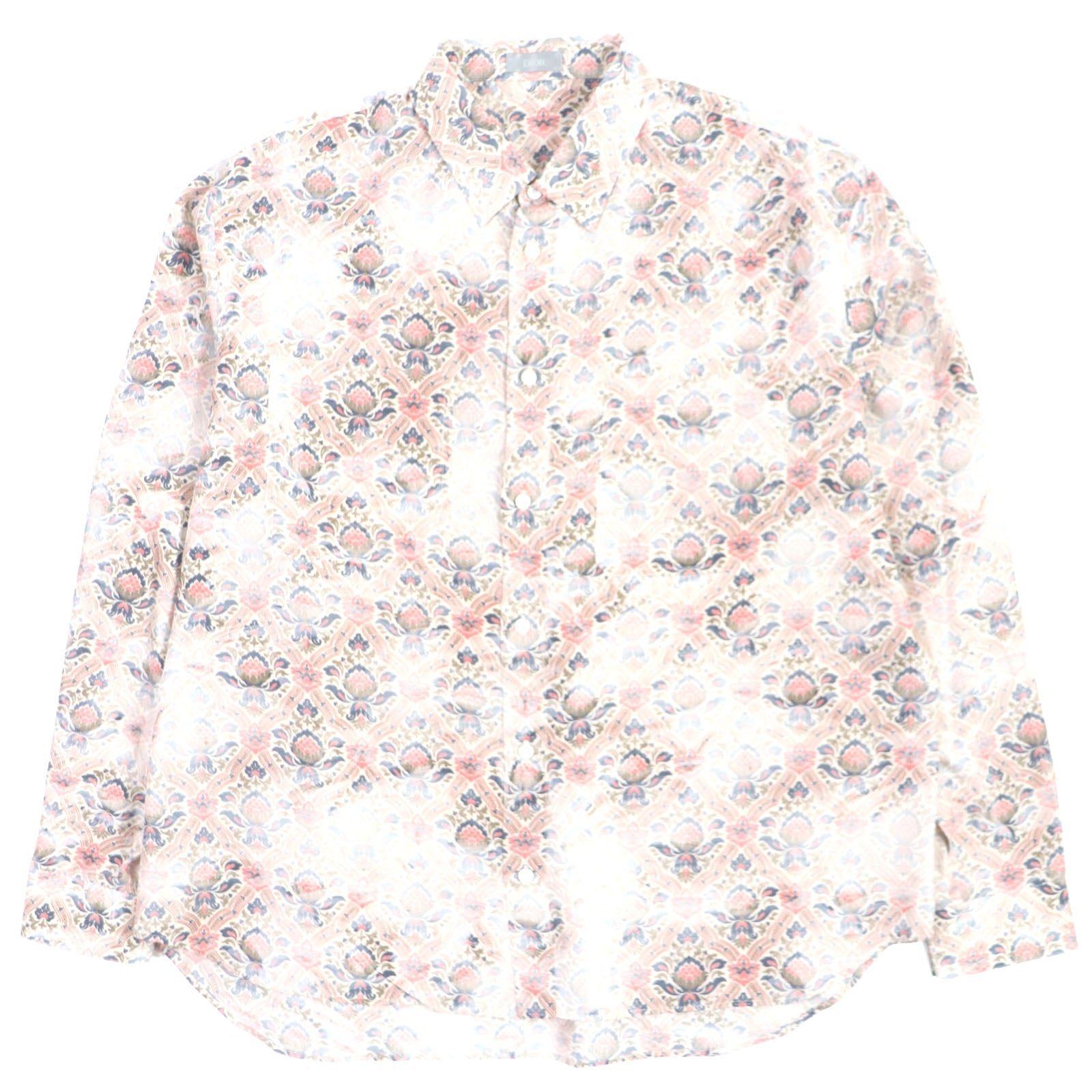 Excellent DIOR Long sleeve shirt Amoako Boafo Pink silk mens 43 183C511A5135
