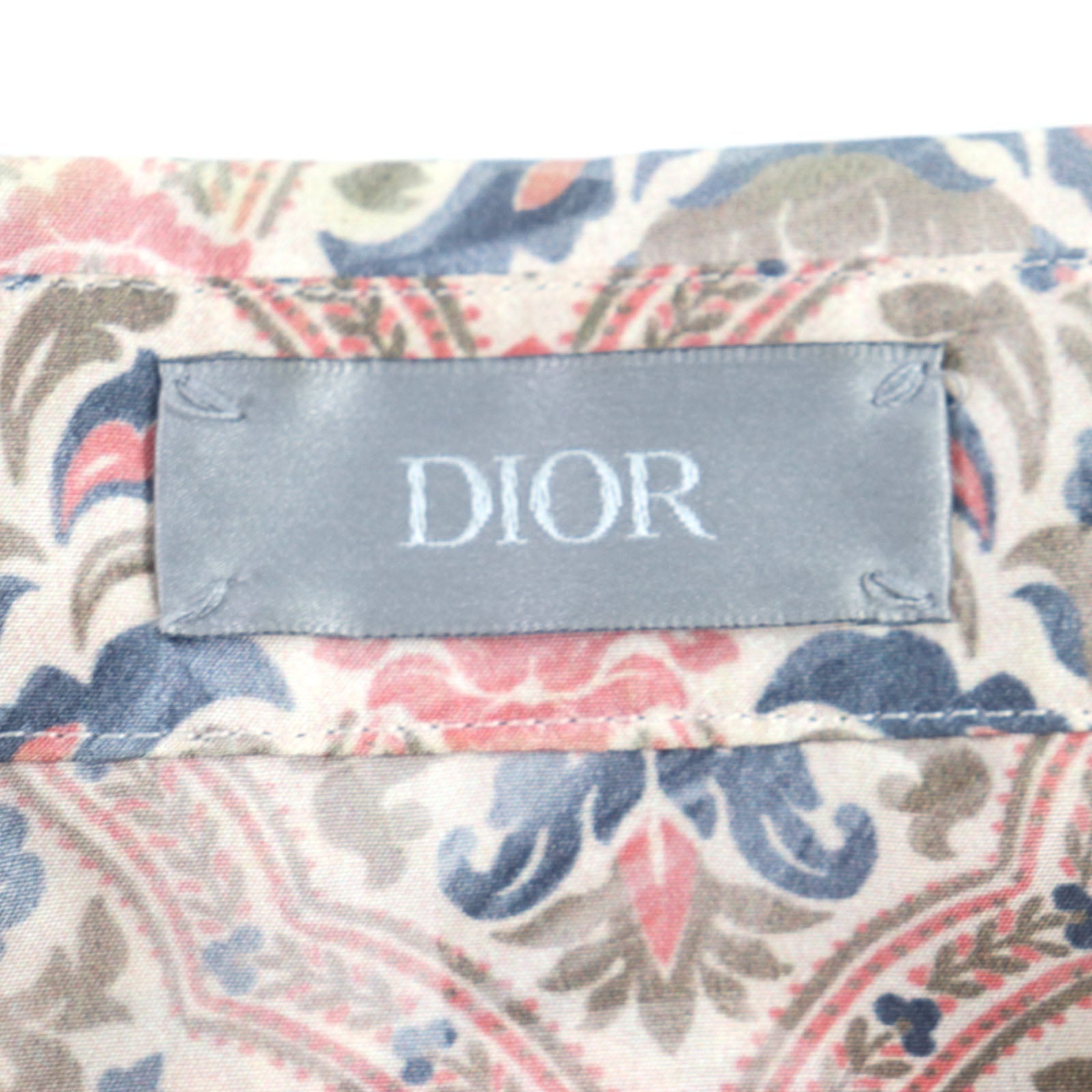 Excellent DIOR Long sleeve shirt Amoako Boafo Pink silk mens 43 183C511A5135