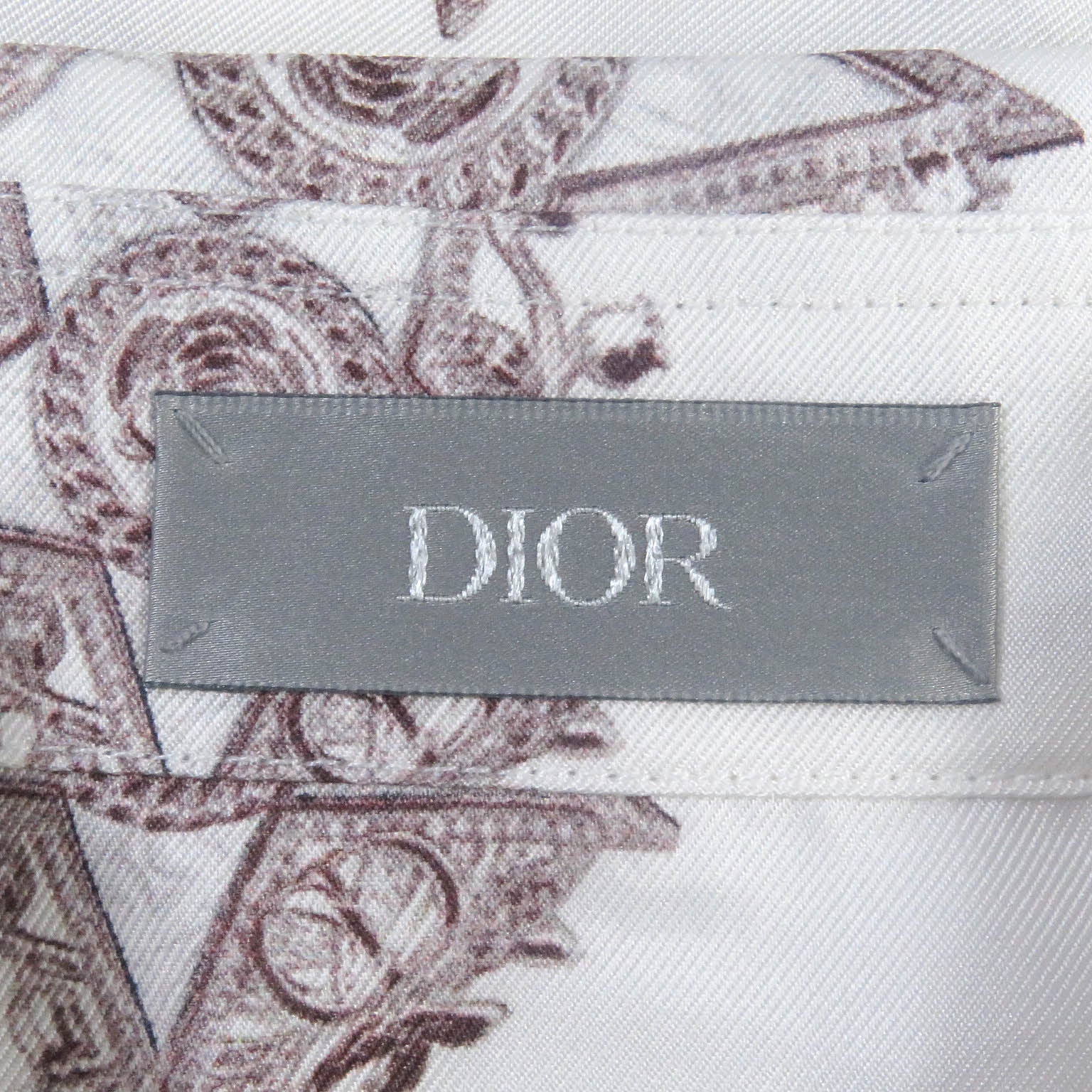 Excellent DIOR Short sleeve shirt CD Etoile all-over pattern silk mens 39
