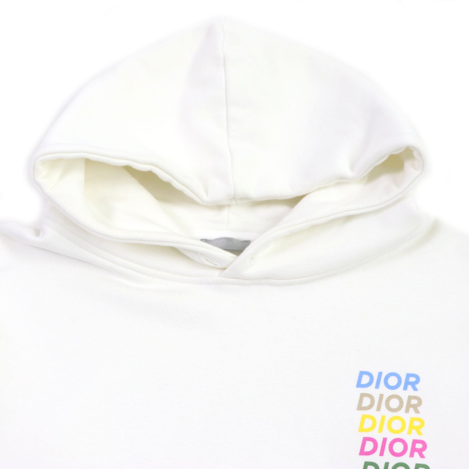 Great DIOR Parker Multi-logo oversized pullover white cotton mens 413J646A0531