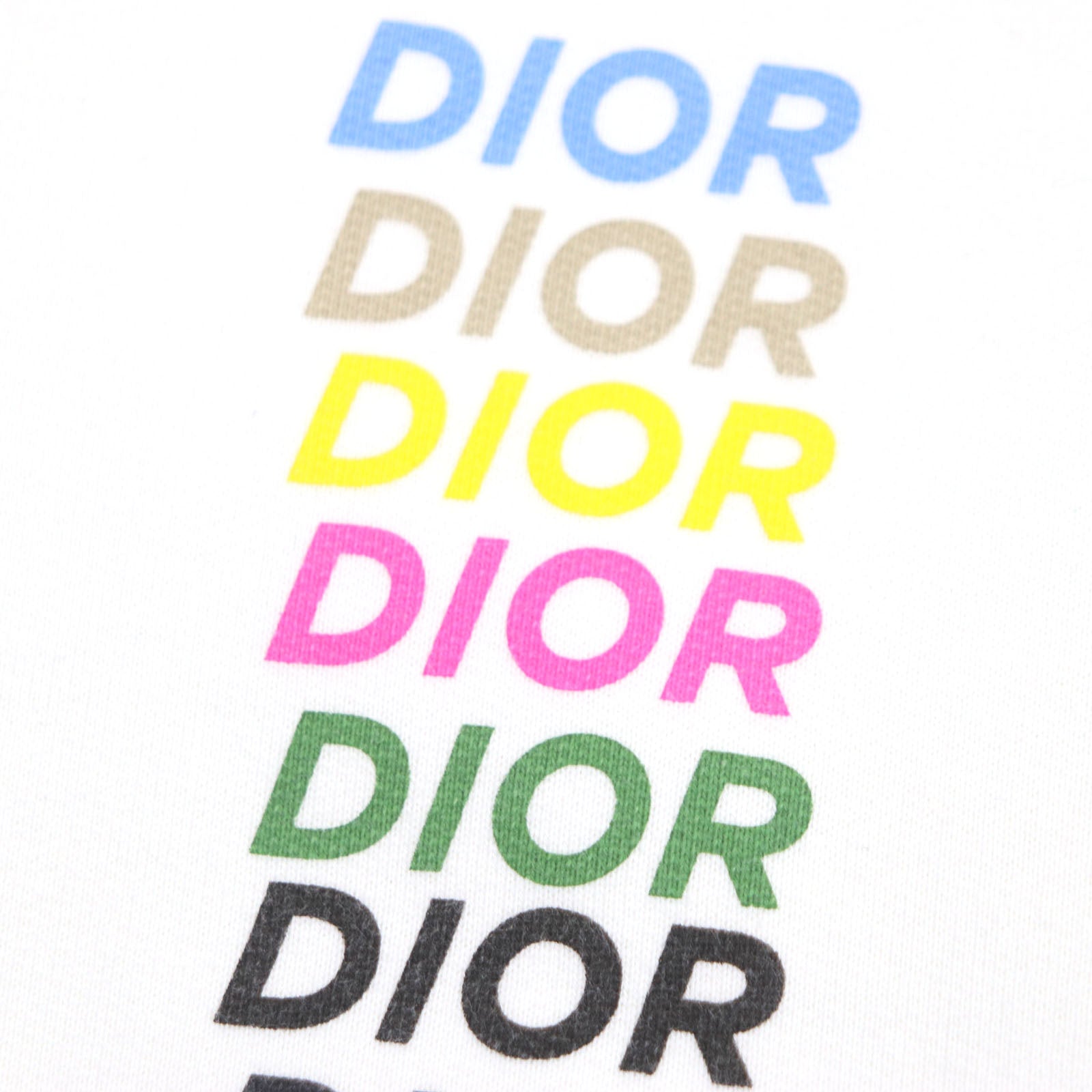 Great DIOR Parker Multi-logo oversized pullover white cotton mens 413J646A0531