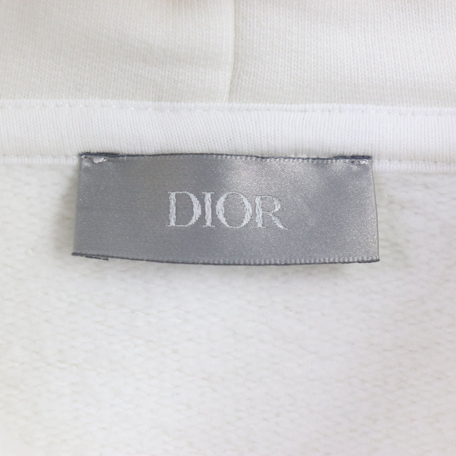 Great DIOR Parker Multi-logo oversized pullover white cotton mens 413J646A0531