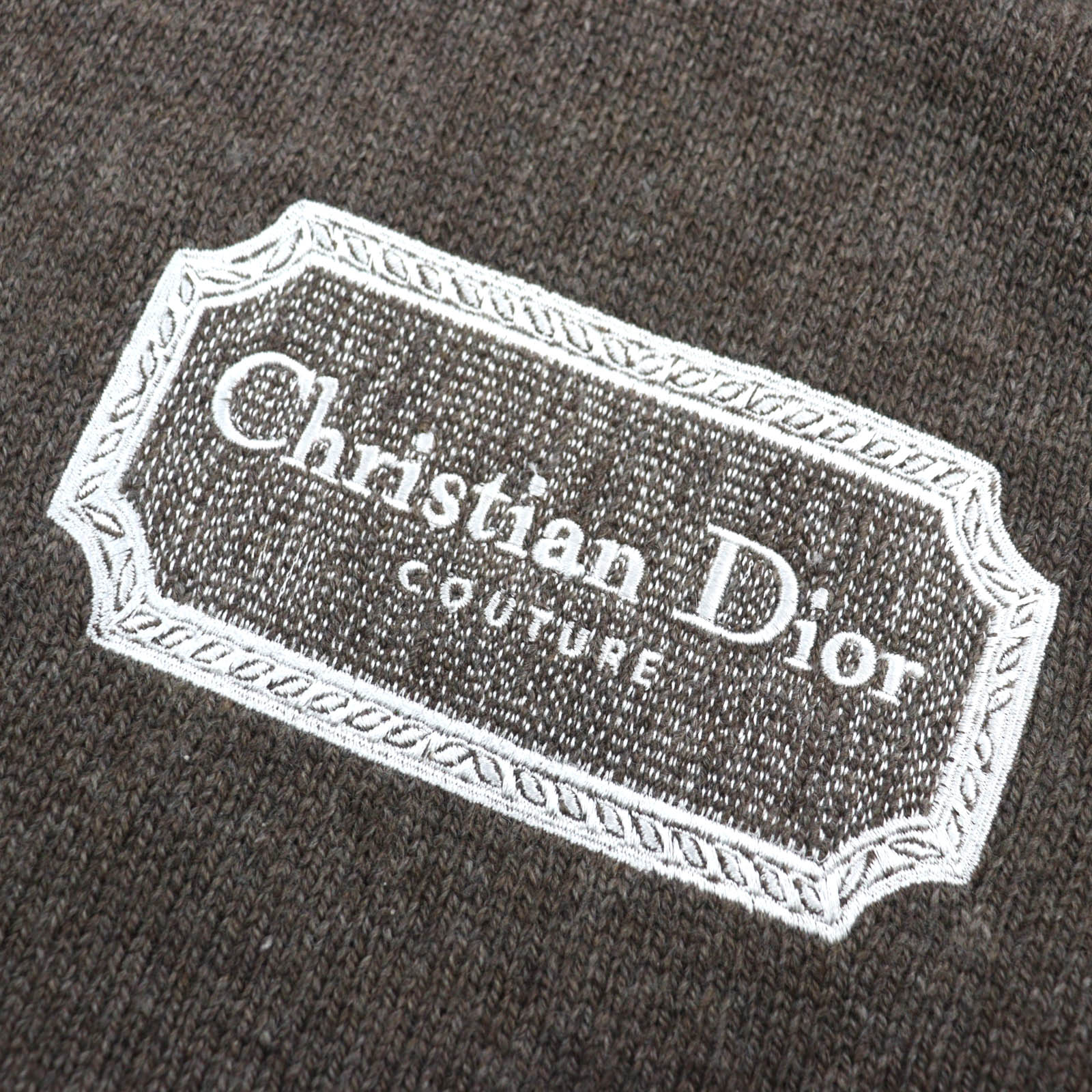 Pristine DIOR Parker knit with embroidered front logo cashmere mens M 313M658AT474