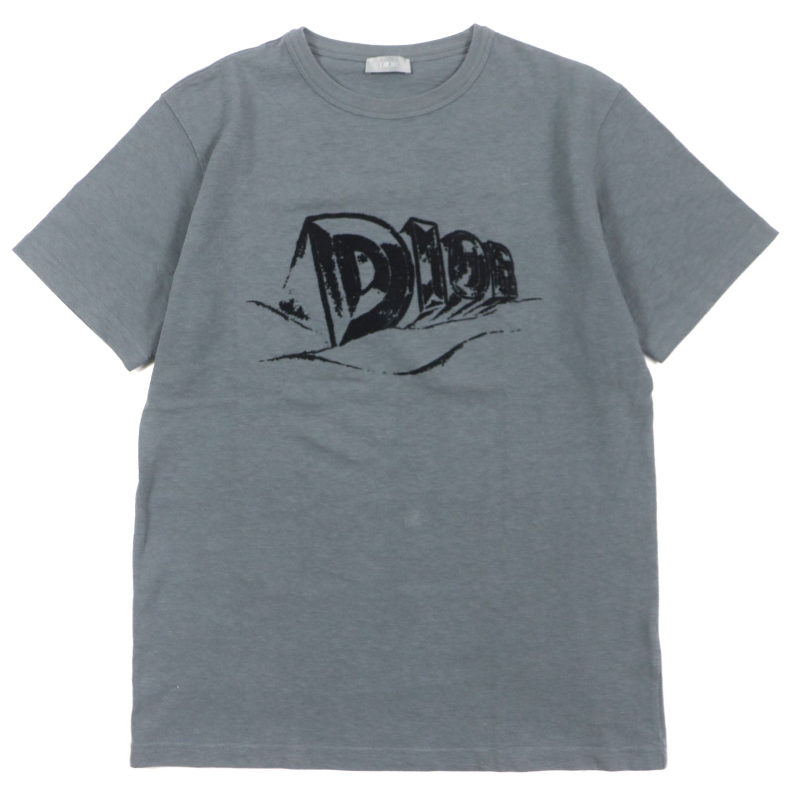 Great DIOR T-shirt Slub cotton jersey Short sleeve mens S 393J696A0849