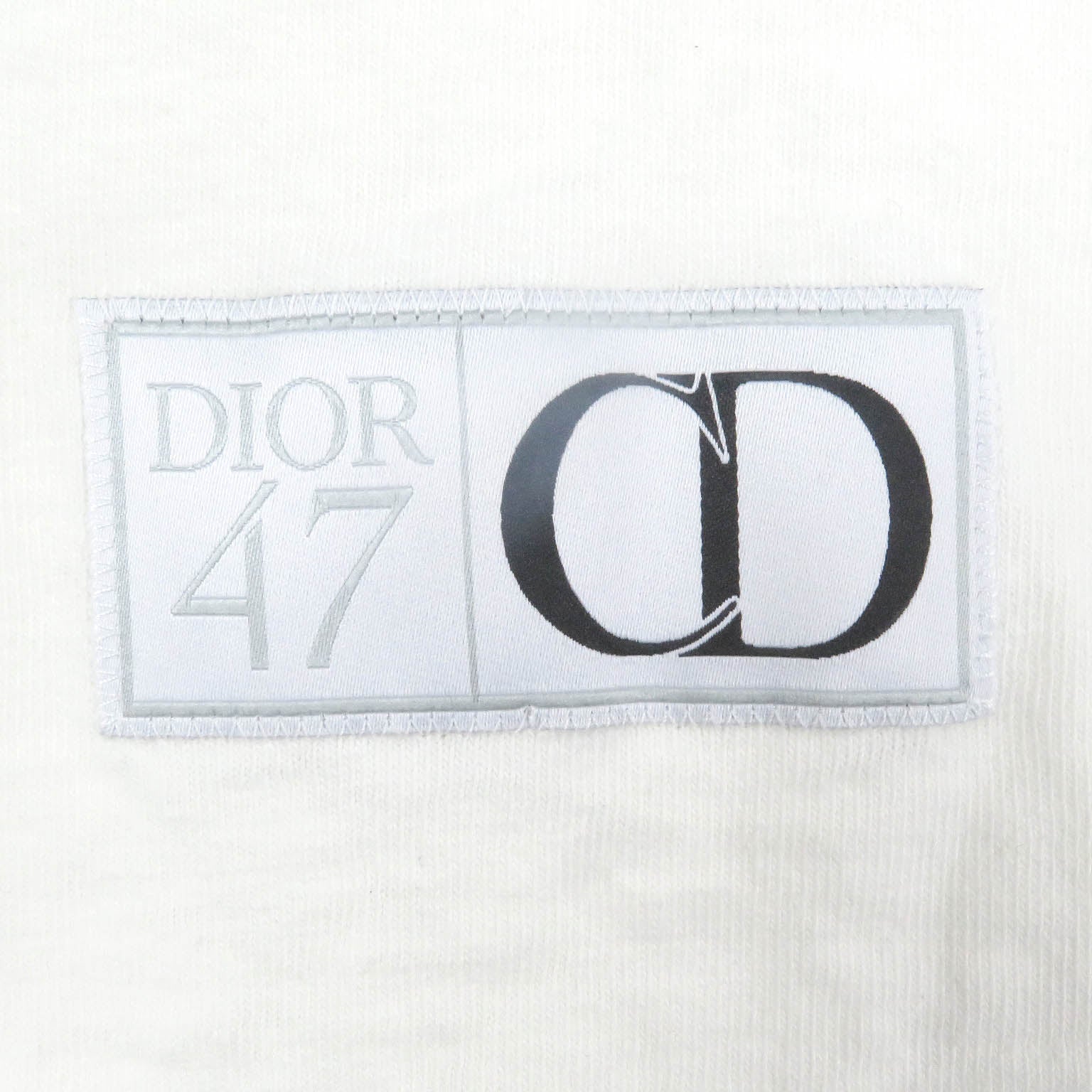 Great DIOR Short sleeve T-shirt Distressed slub cotton jersey mens S 413J640A0849