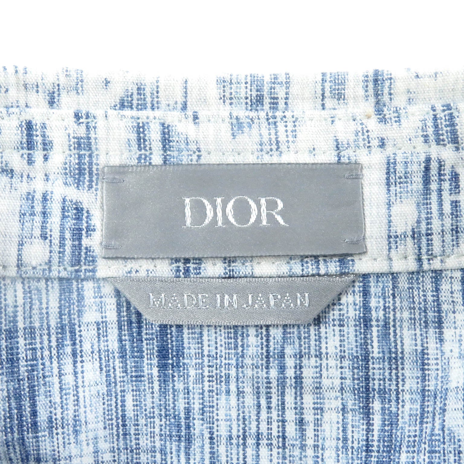 Excellent DIOR Long sleeve shirt Oblique all-over print long sleeve mens 45 013D585BY989
