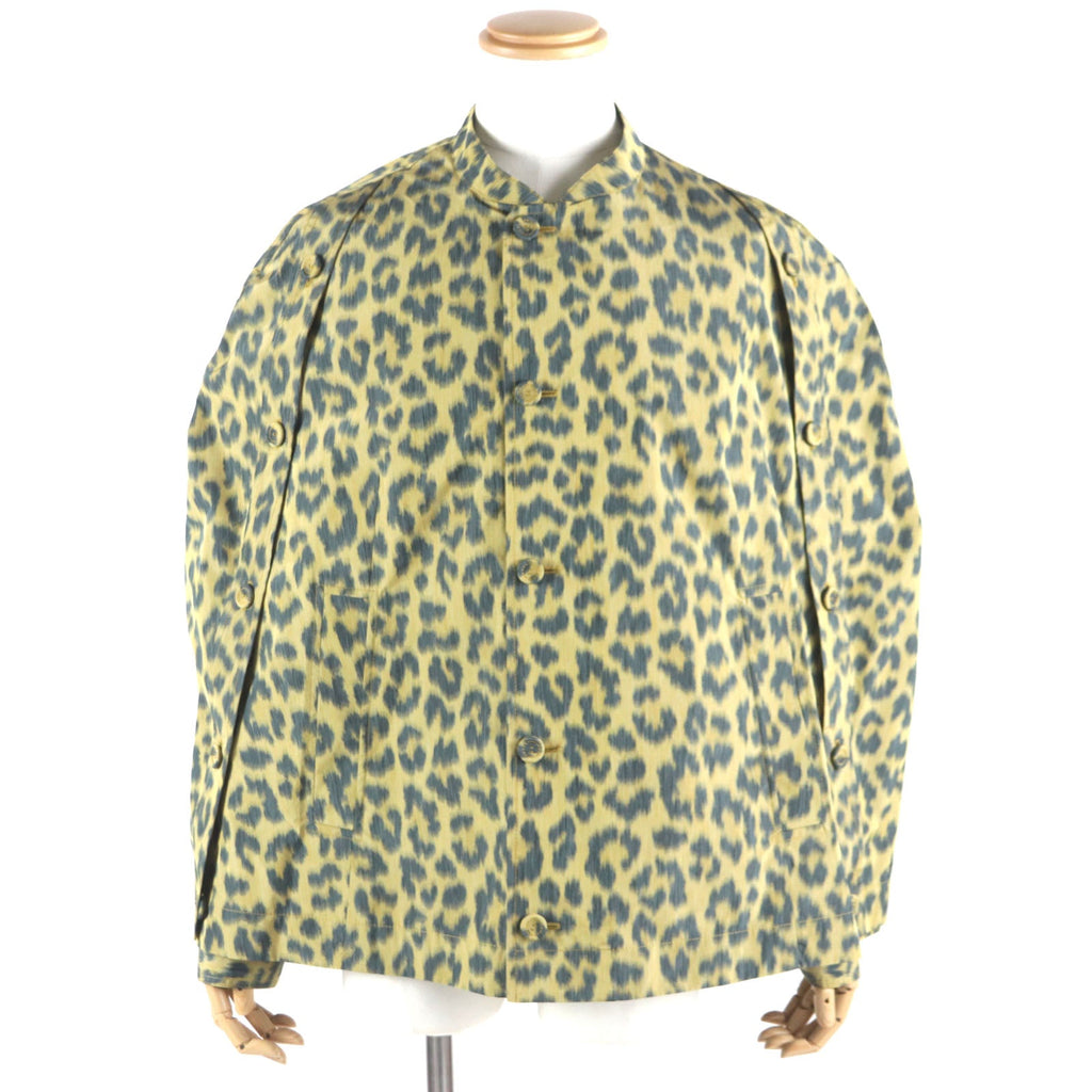 Pristine DIOR poncho Leopard 2WAY shirt jacket polyester mens 46 243C425A5646