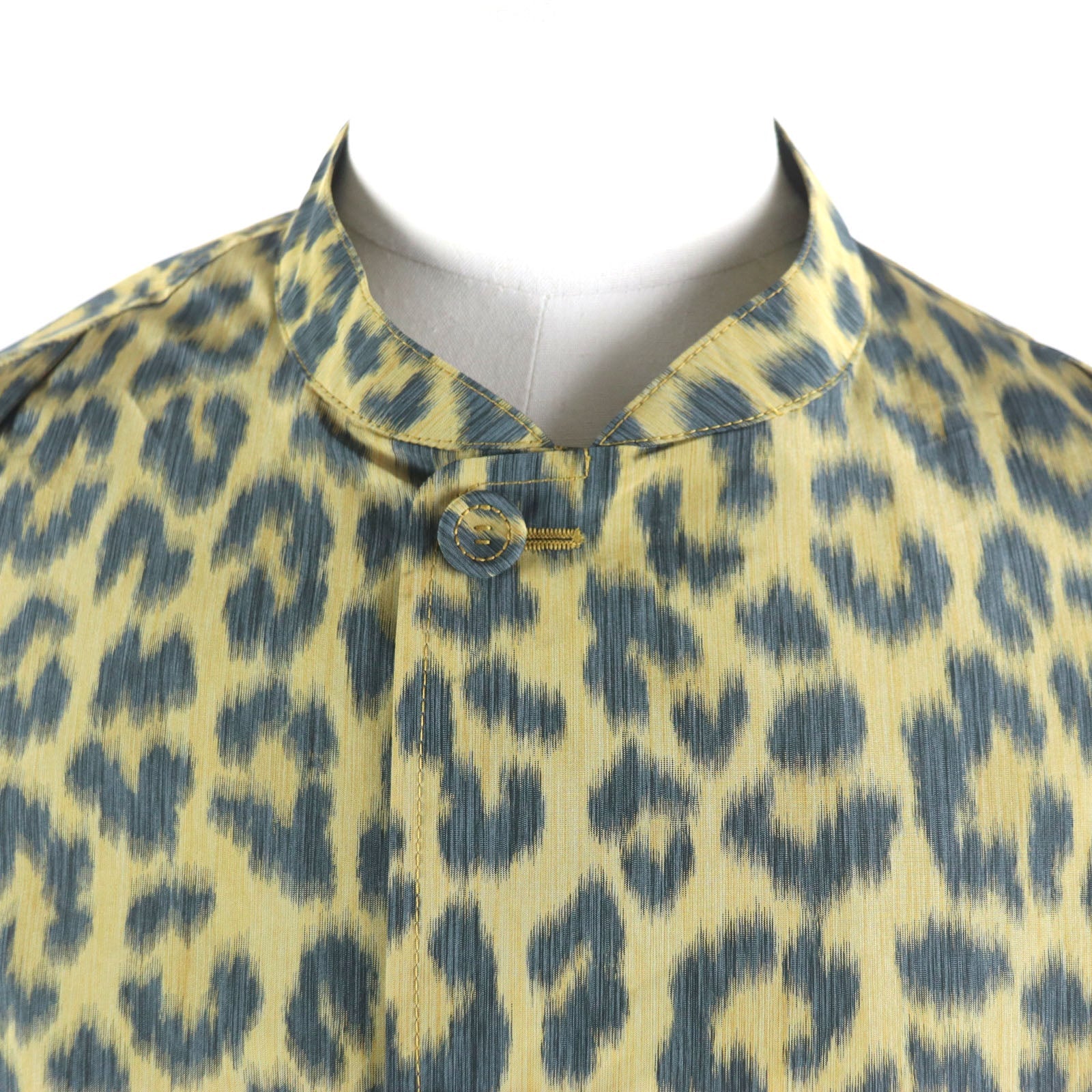 Pristine DIOR poncho Leopard 2WAY shirt jacket polyester mens 46 243C425A5646