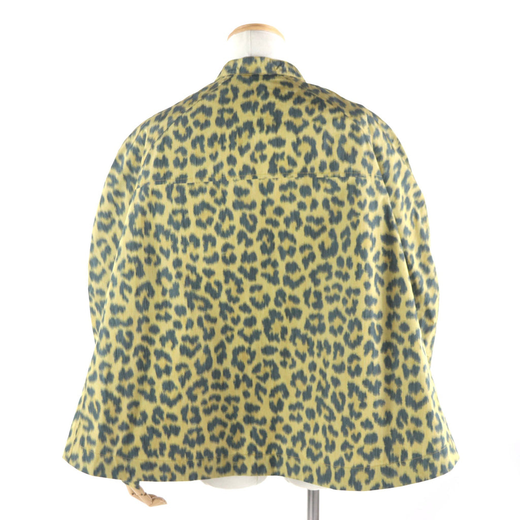Pristine DIOR poncho Leopard 2WAY shirt jacket polyester mens 46 243C425A5646