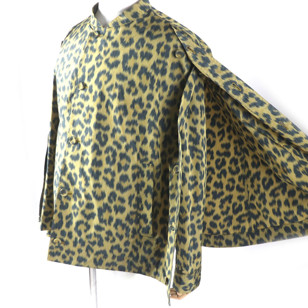 Pristine DIOR poncho Leopard 2WAY shirt jacket polyester mens 46 243C425A5646
