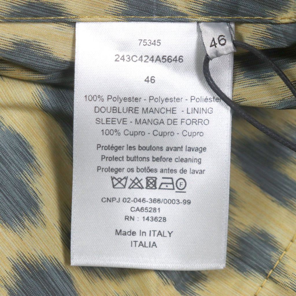 Pristine DIOR poncho Leopard 2WAY shirt jacket polyester mens 46 243C425A5646