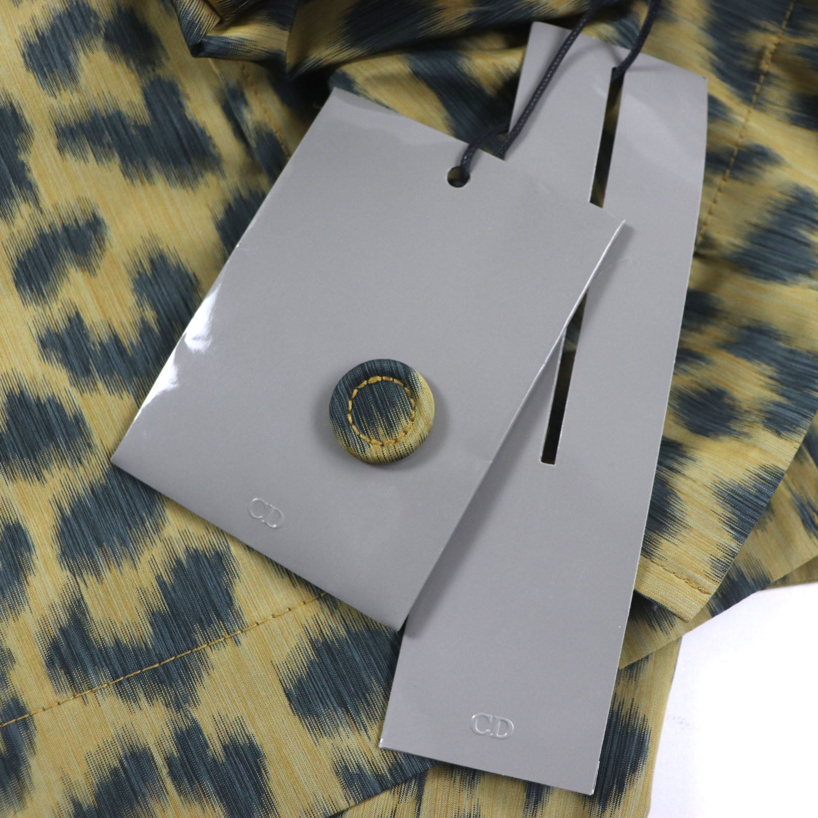 Pristine DIOR poncho Leopard 2WAY shirt jacket polyester mens 46 243C425A5646