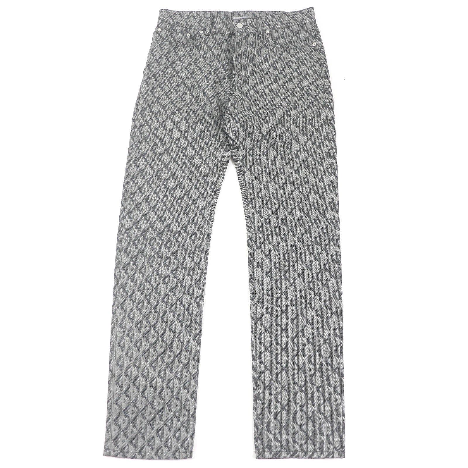 Excellent DIOR Denim pants CD Diamond All-Over Logo Button Fly Jeans mens 31