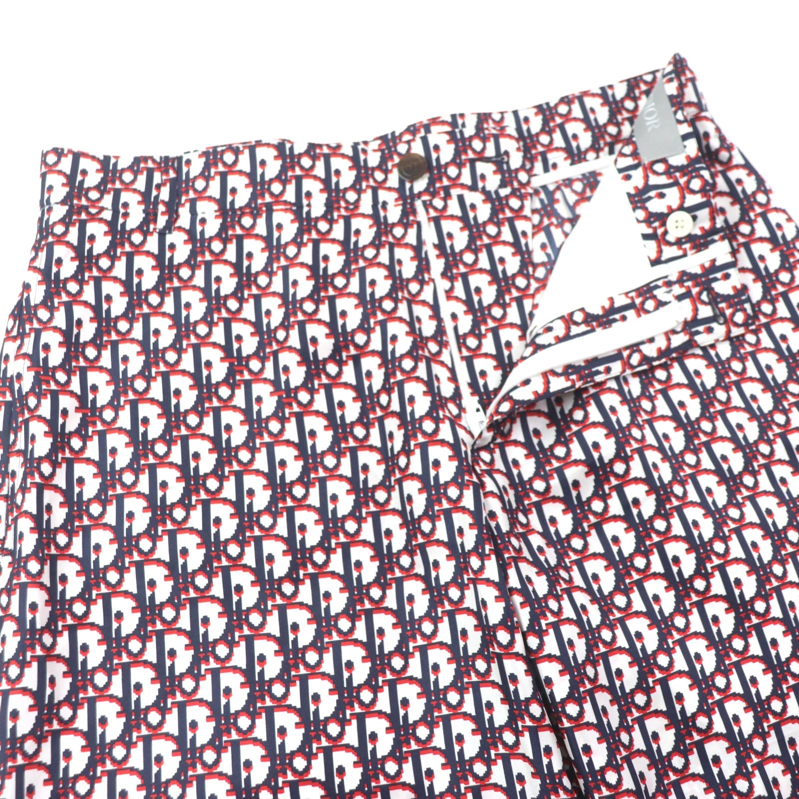Excellent DIOR Shorts Oblique pixel Bermuda shorts silk mens 48 013C121A4751