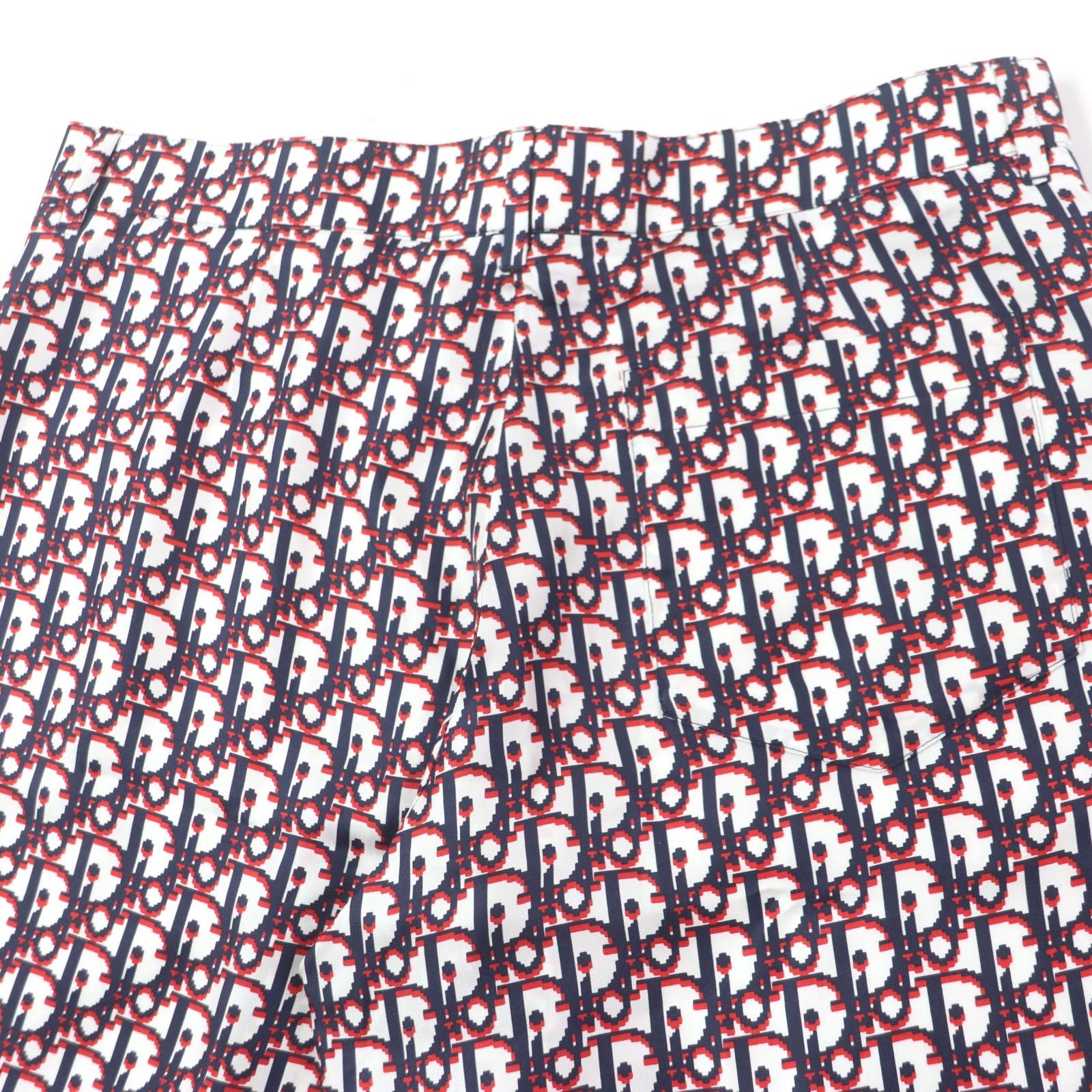 Excellent DIOR Shorts Oblique pixel Bermuda shorts silk mens 48 013C121A4751