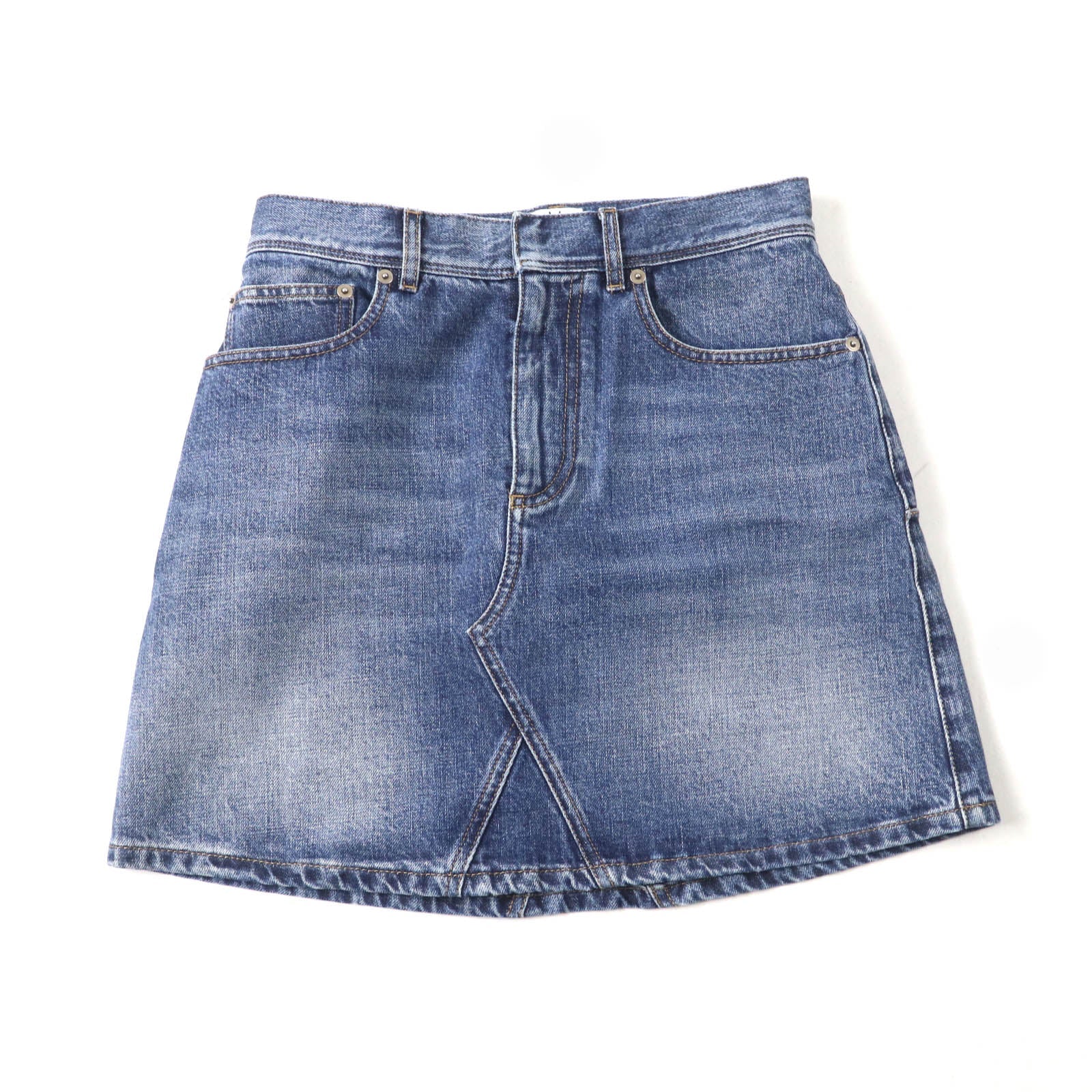 Great Christian Dior Mini skirt Denim with logo patch Indigo Women 40