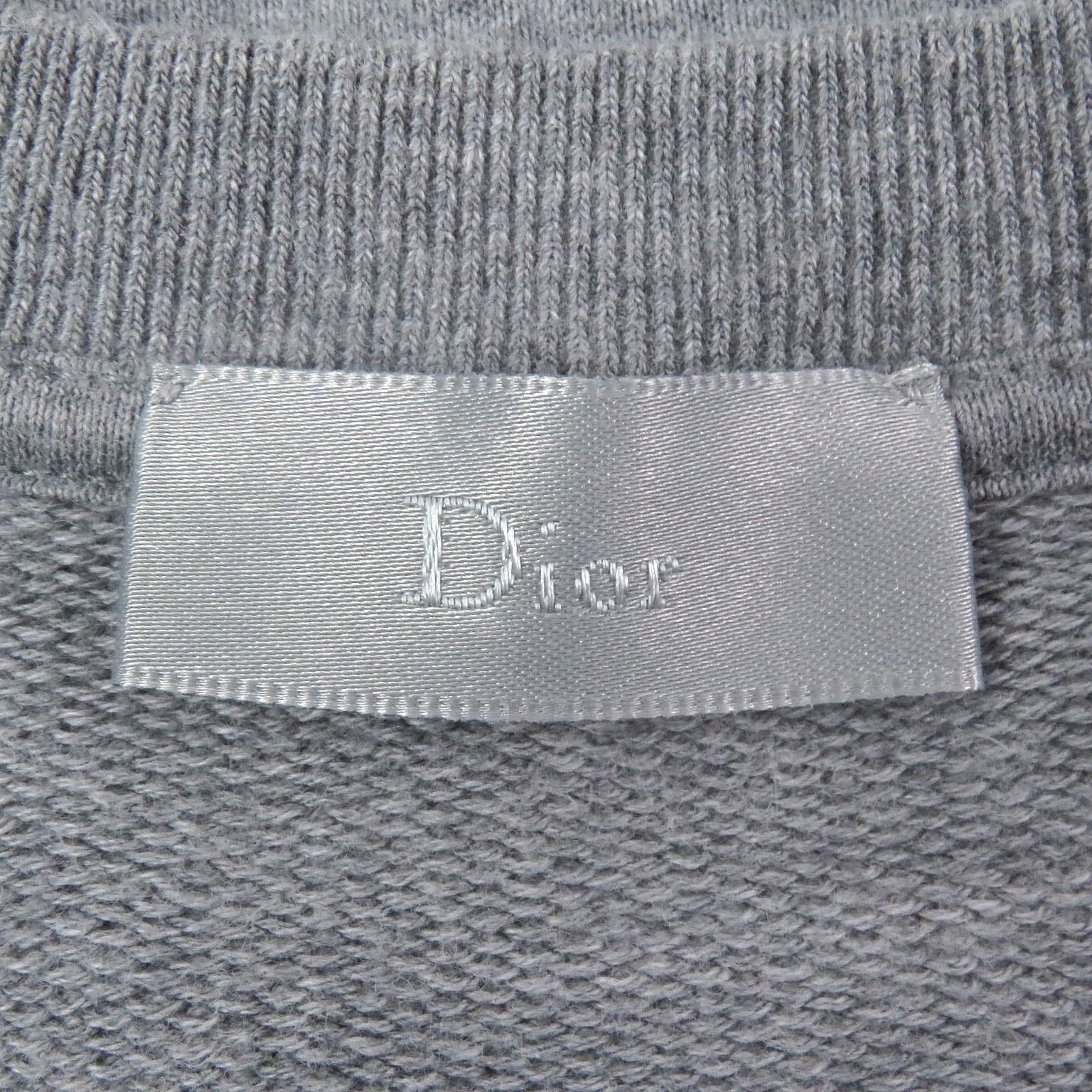 Great Dior HOMME sweat HARDIOR logo crew neck gray cotton mens XS 733J602I1664