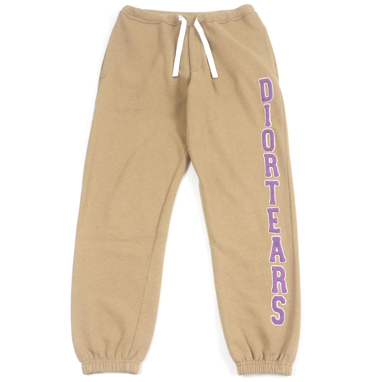 Great DIOR×DENIM TEARS Pants Logo patch embroidered sweatshirt beige