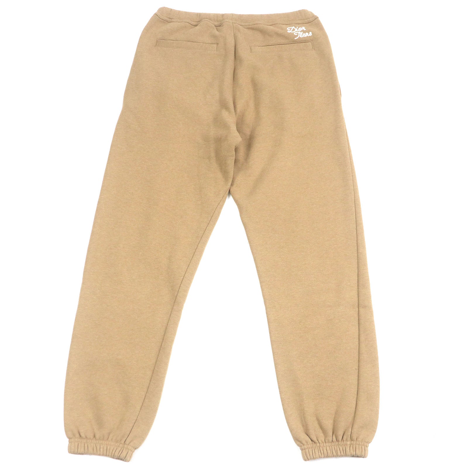 Great DIOR×DENIM TEARS Pants Logo patch embroidered sweatshirt beige