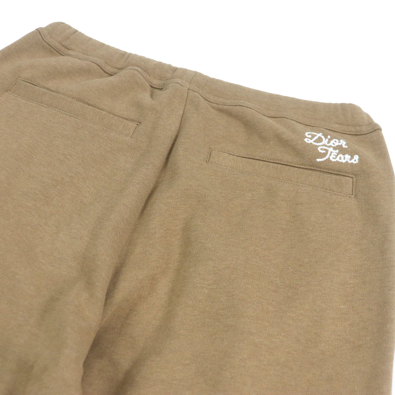 Great DIOR×DENIM TEARS Pants Logo patch embroidered sweatshirt beige