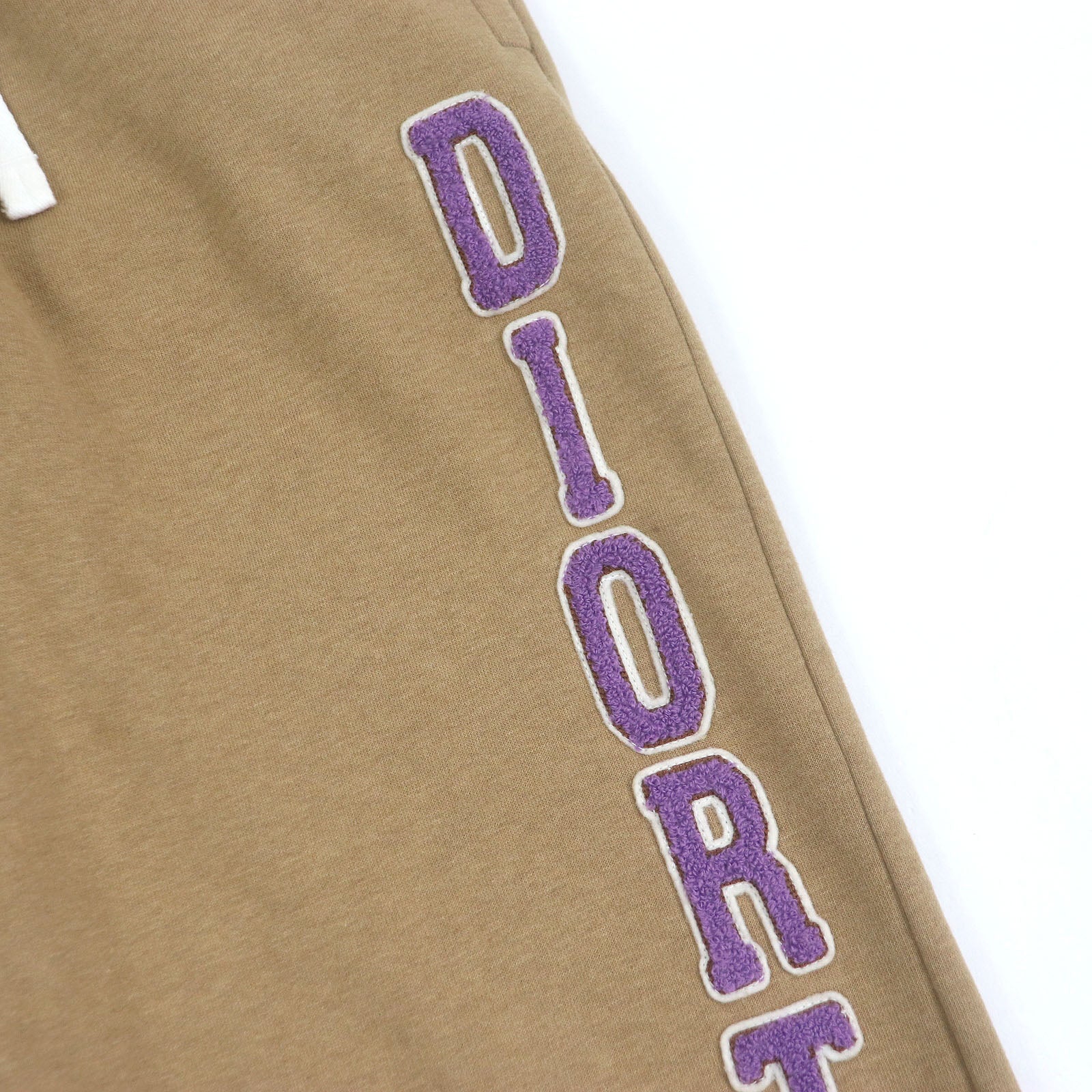 Great DIOR×DENIM TEARS Pants Logo patch embroidered sweatshirt beige