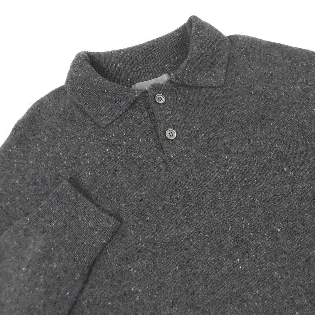 Excellent DIOR knit Lily of the valley logo patch gray cashmere mens M 243M830AT449