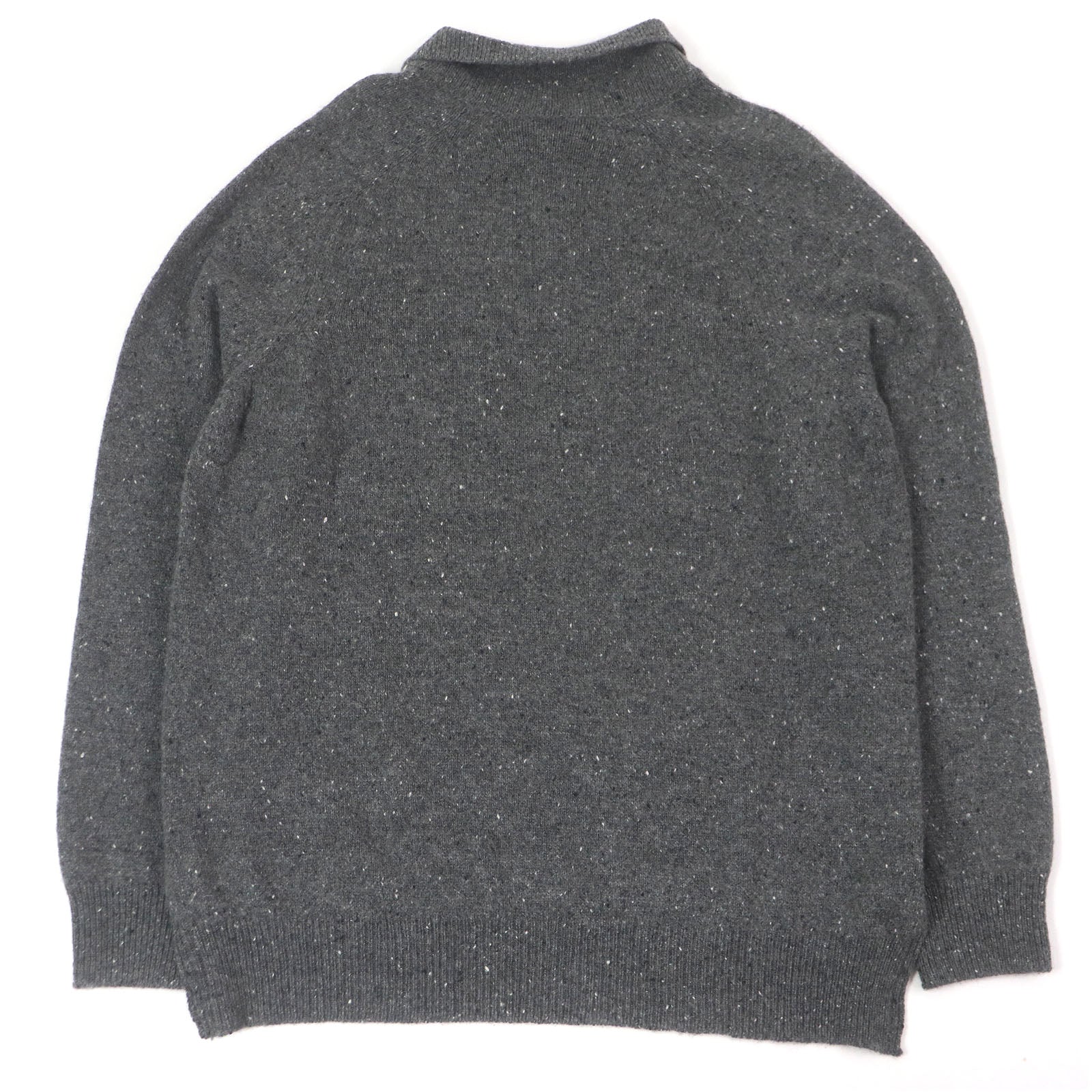 Excellent DIOR knit Lily of the valley logo patch gray cashmere mens M 243M830AT449