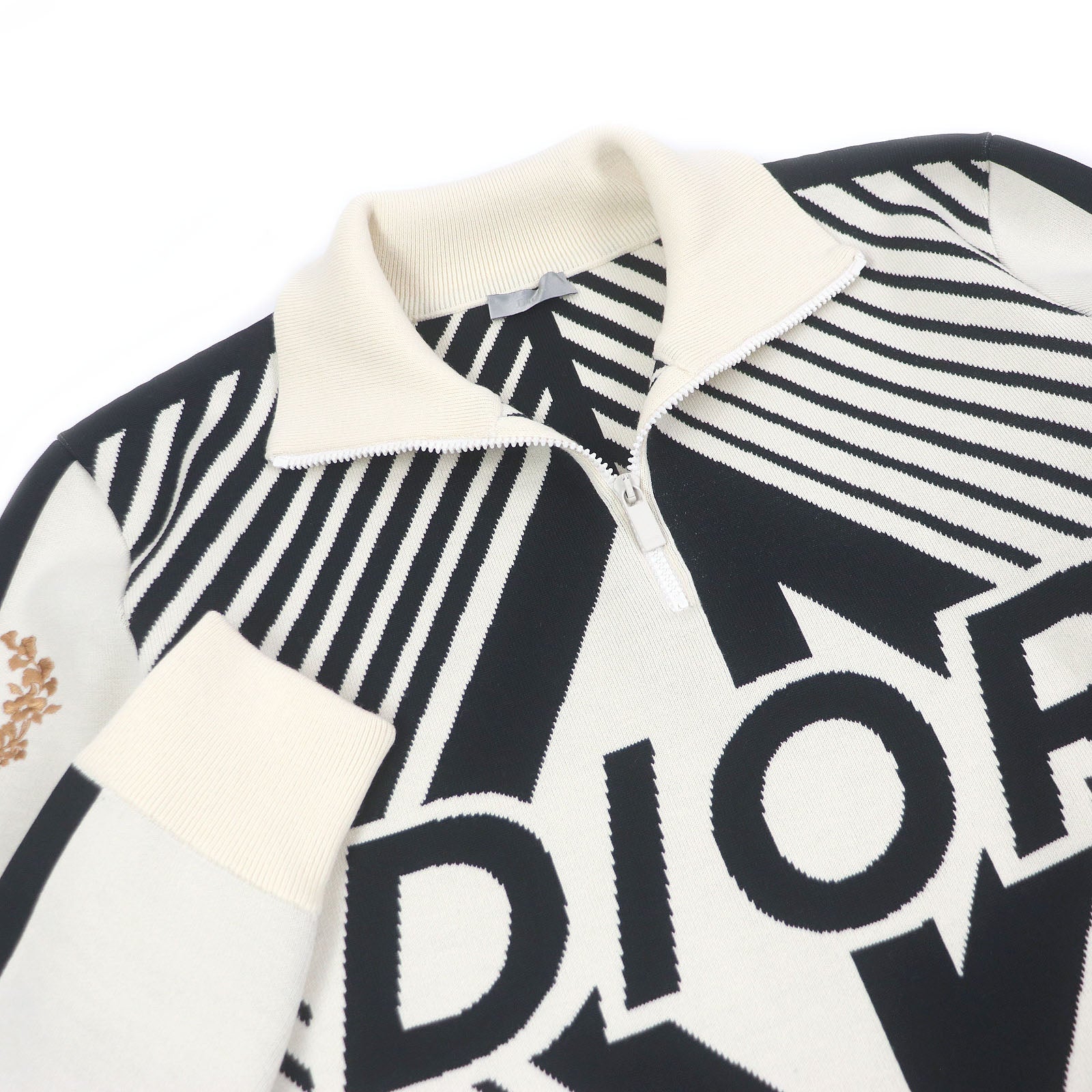 Excellent DIOR knit High Color CD Diamond Ivory wool mens XXL 313M649AT476