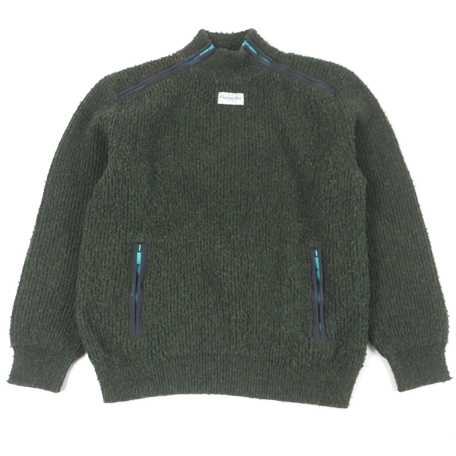 Great DIOR knit COUTURE Casentino green wool mens L 383M640AT547