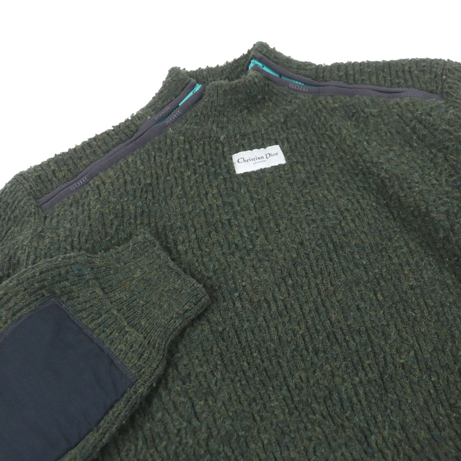 Great DIOR knit COUTURE Casentino green wool mens L 383M640AT547