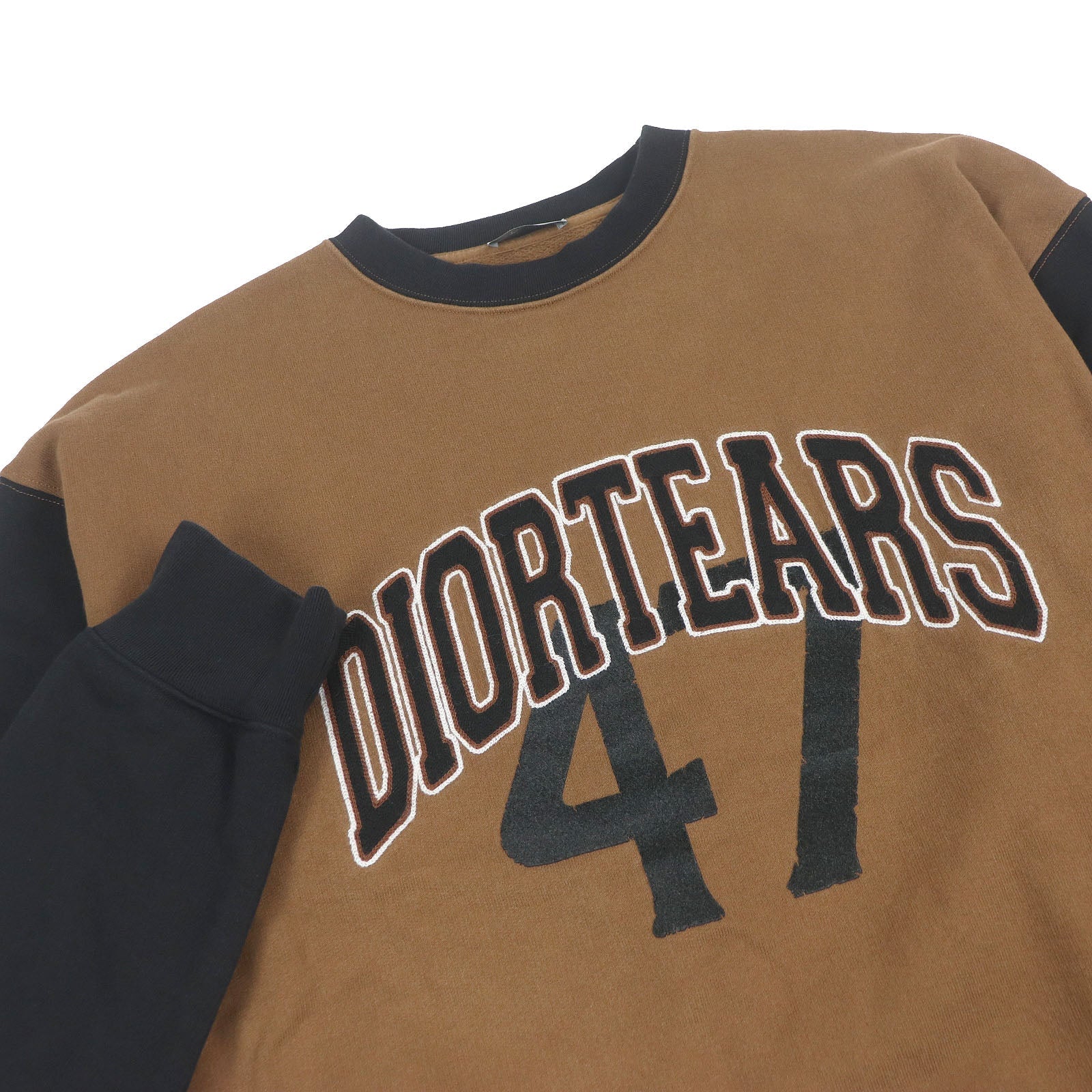 Great DIOR×DENIM TEARS sweat Oversize Brown black cotton mens S 393J679A0807