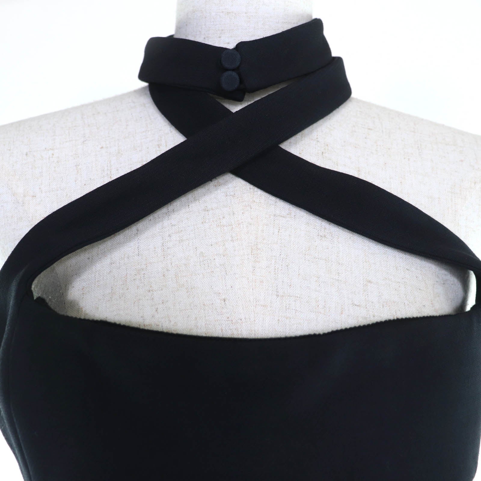 Great Christian Dior one piece Silk-blend halter-neck mini dress 40 221R39A1166