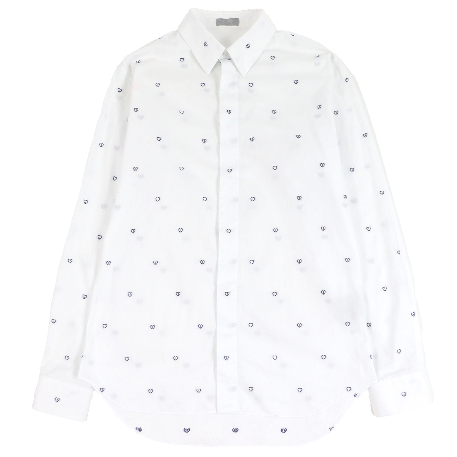 Very Good DIOR Long sleeve shirt CD logo all-over print oxford shirt white 40 013C502A5451