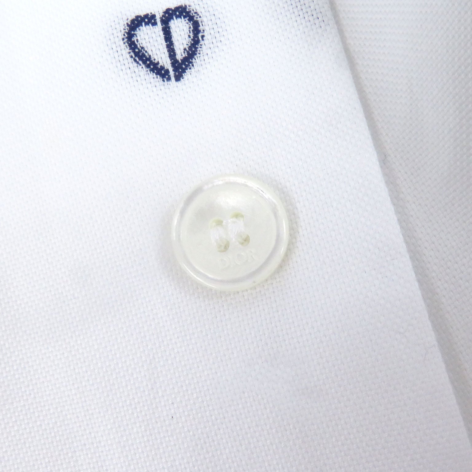 Very Good DIOR Long sleeve shirt CD logo all-over print oxford shirt white 40 013C502A5451