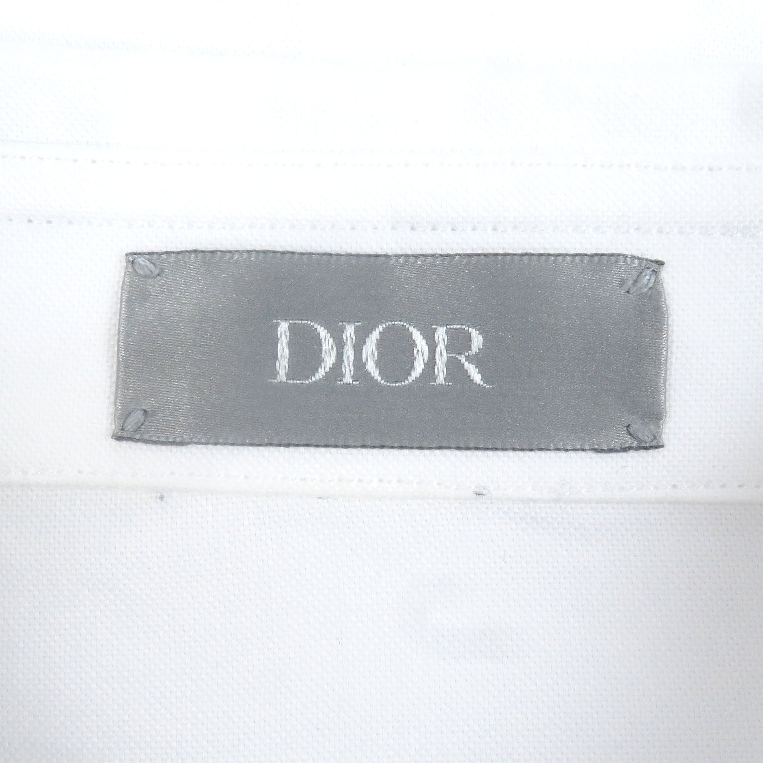 Very Good DIOR Long sleeve shirt CD logo all-over print oxford shirt white 40 013C502A5451