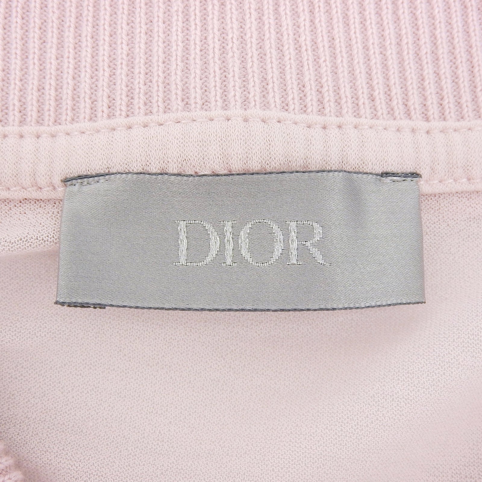 Pristine DIOR Long sleeve polo shirt pink cotton mens S 243J831A0800