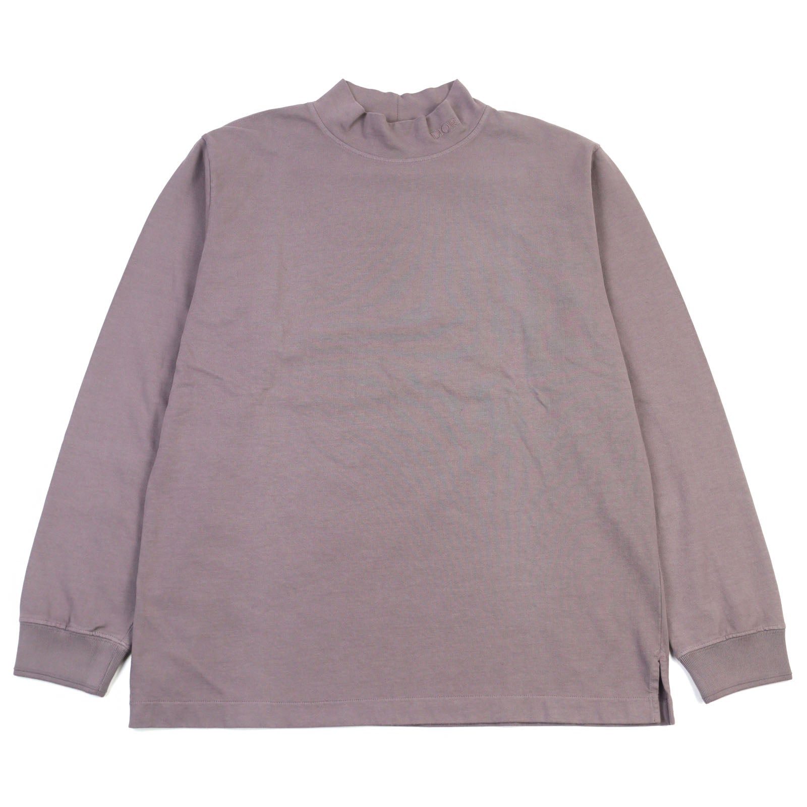 Excellent DIOR Long-sleeved T-shirt Logo embroidery high neck cotton men L 213J649A0554