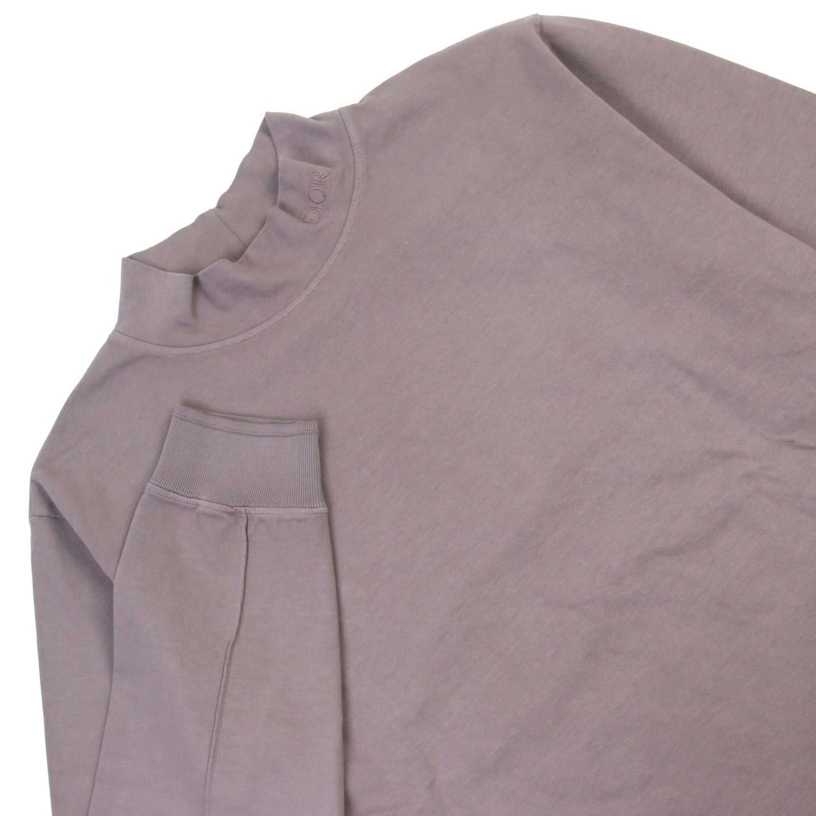 Excellent DIOR Long-sleeved T-shirt Logo embroidery high neck cotton men L 213J649A0554