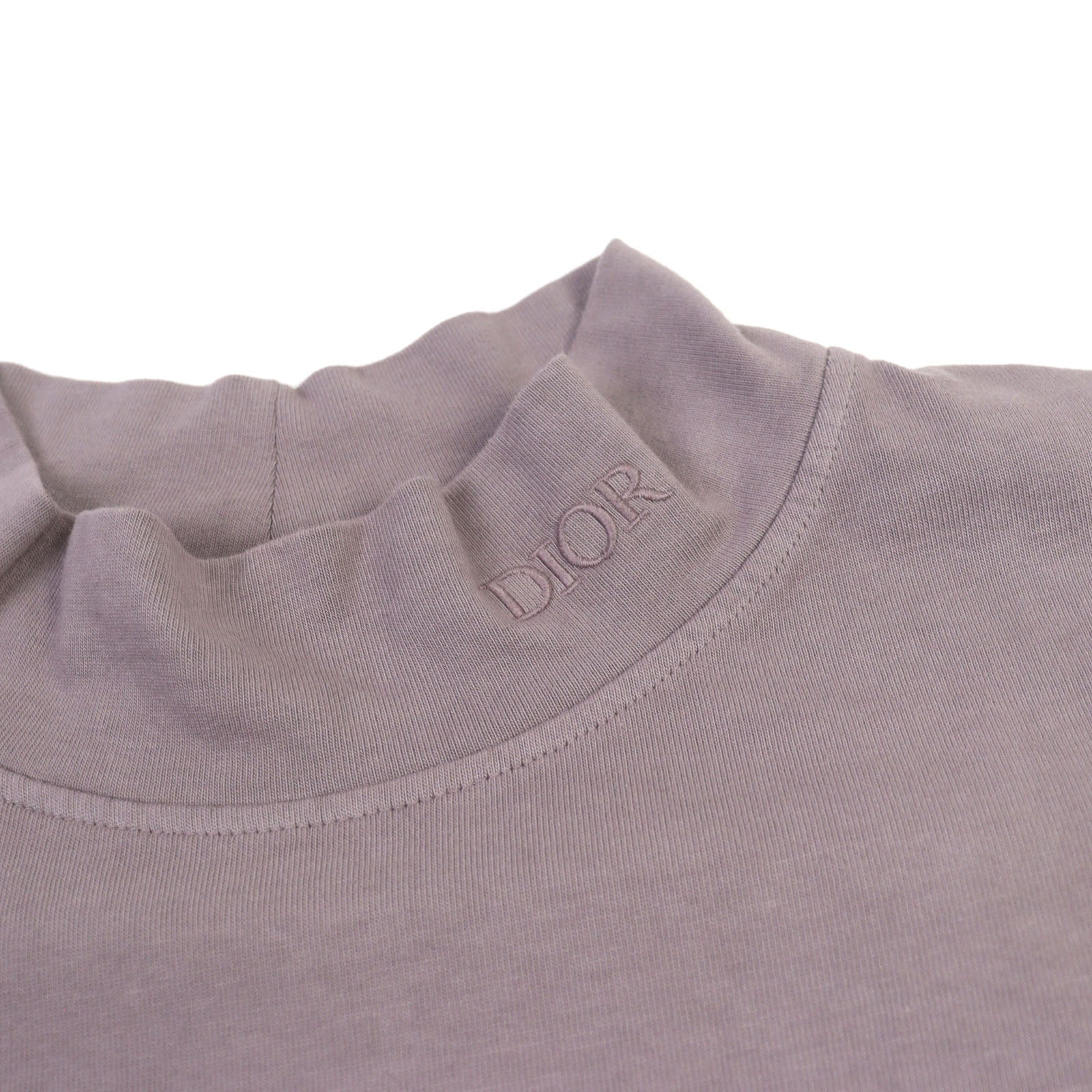 Excellent DIOR Long-sleeved T-shirt Logo embroidery high neck cotton men L 213J649A0554