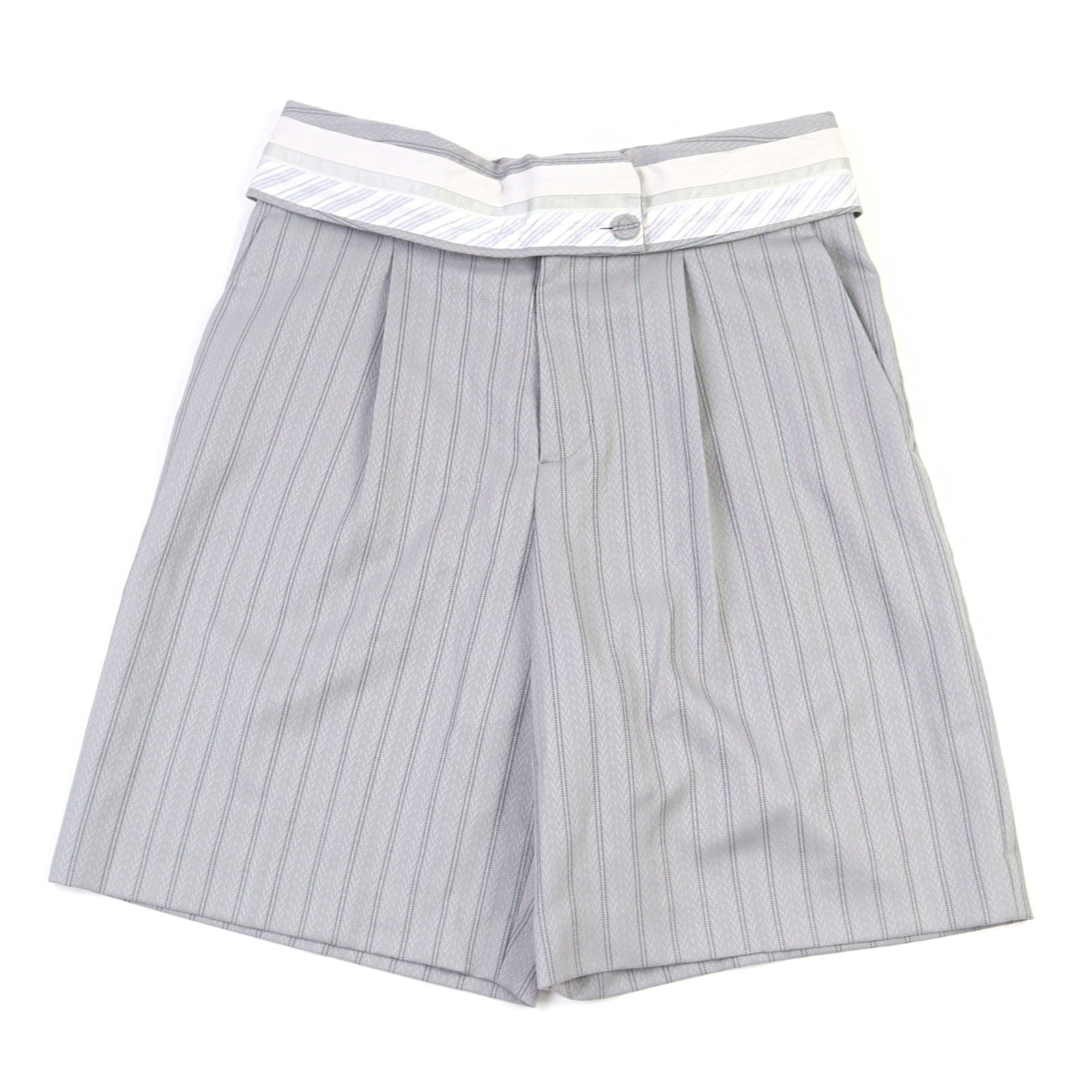 Excellent DIOR Shorts Couture Jacquard Covered Button High Waist 46 383C132A5718