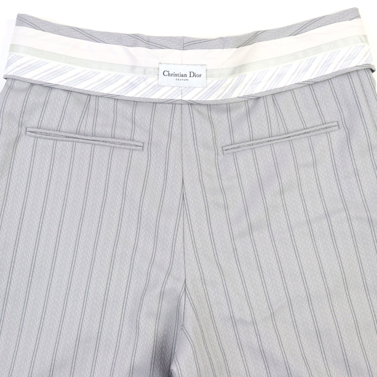 Excellent DIOR Shorts Couture Jacquard Covered Button High Waist 46 383C132A5718